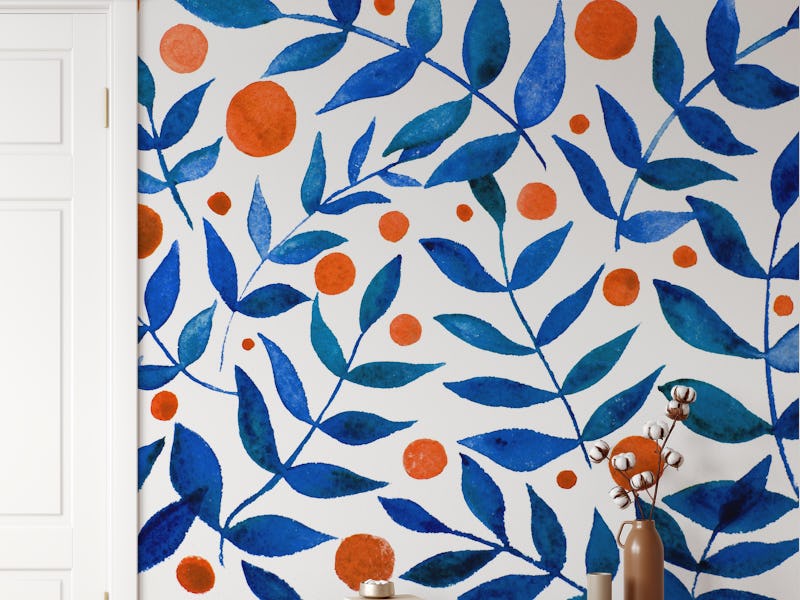 Blue and orange branches and berries