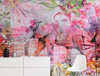 Floral Elephant Art