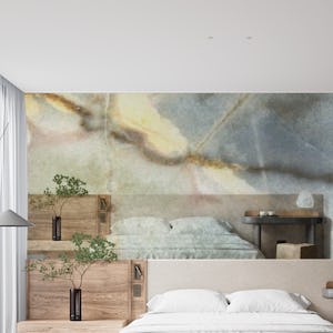 Marble Texture Golden Look Abstract Wallpaper