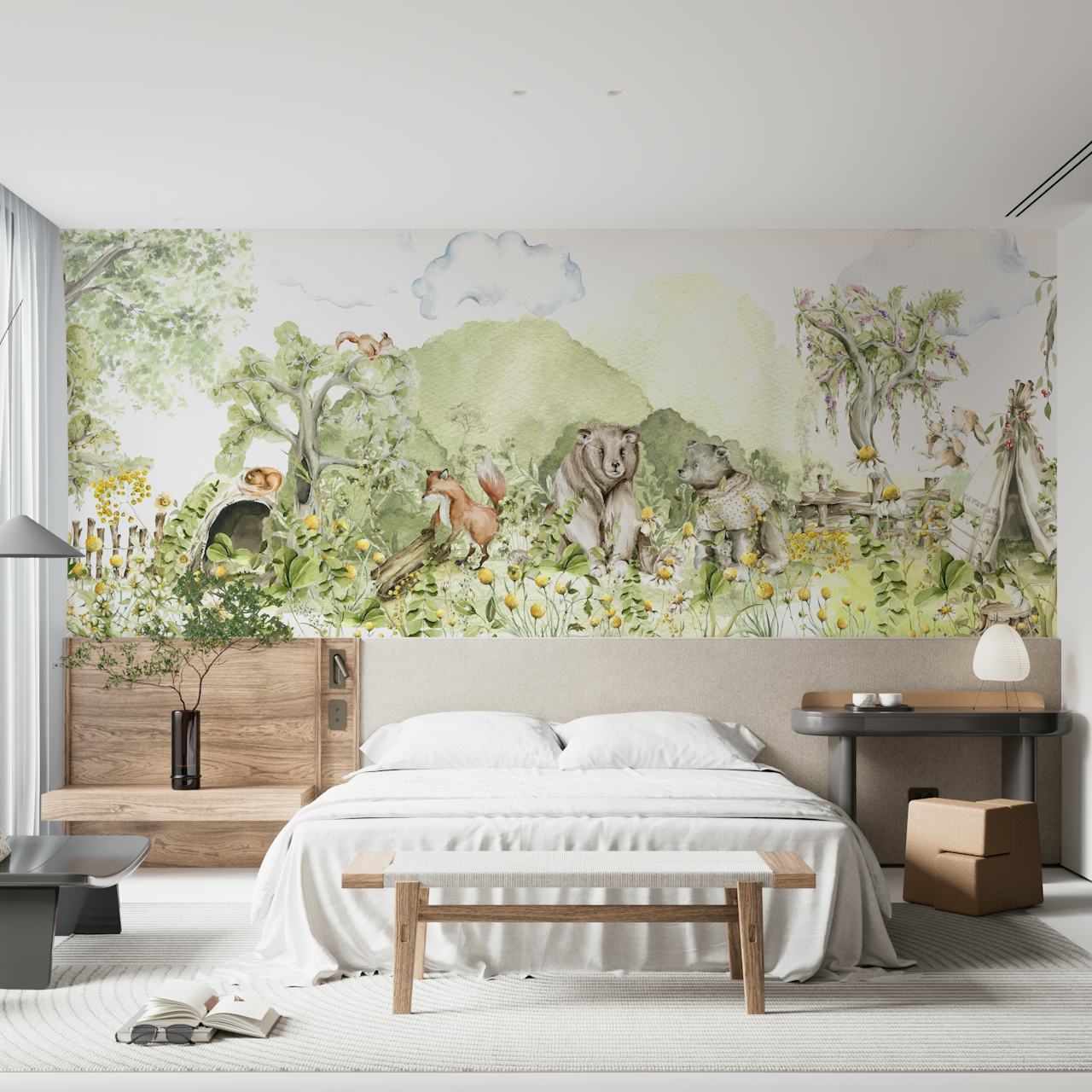 Magical Woodland Creatures tapet i ett rum