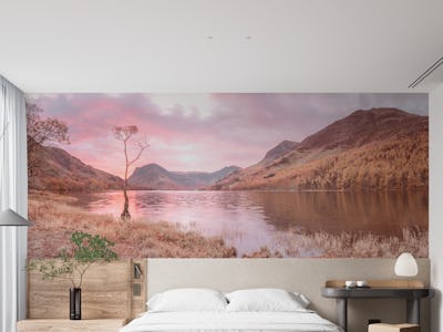 Lake surrounded by mountains