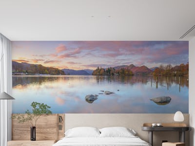 Lake surrounded by mountains 4