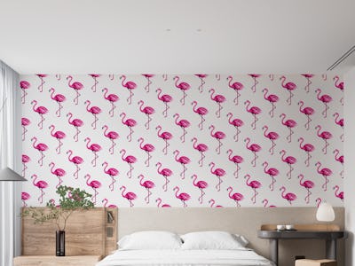 Troical pattern of flamingos
