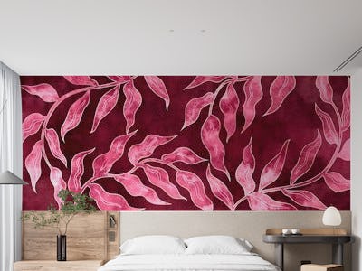 Watercolor Leaf Fabric