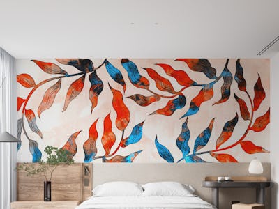Abstract Watercolor Leaf Art