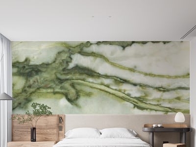 Green Natural Stone Wall Beautiful Wallpaper