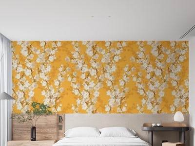 Cherry blossom indian yellow MURAL scale a