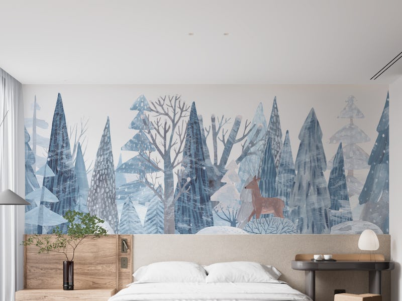 Frozen Forest Deers
