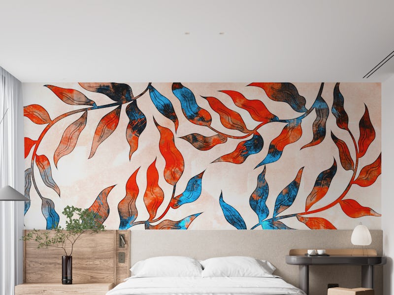 Abstract Watercolor Leaf Art