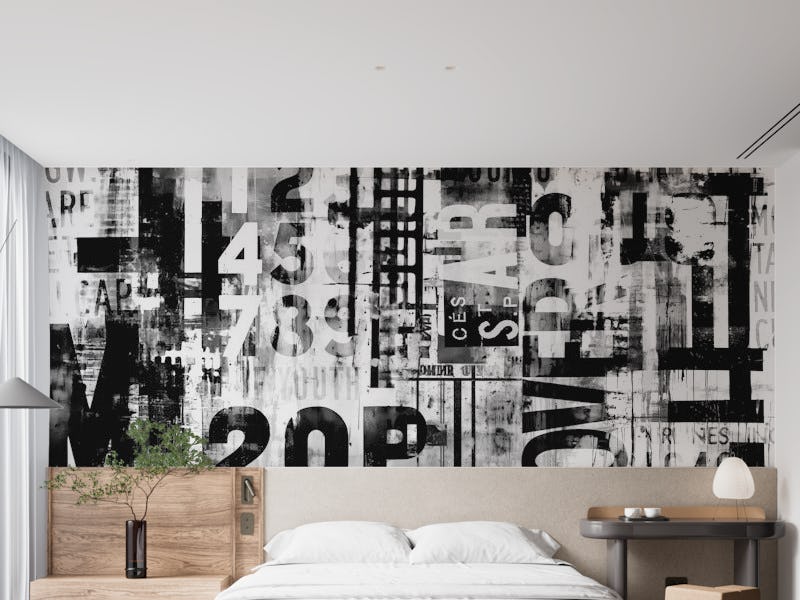 Grunge Typo Street Art Black And White