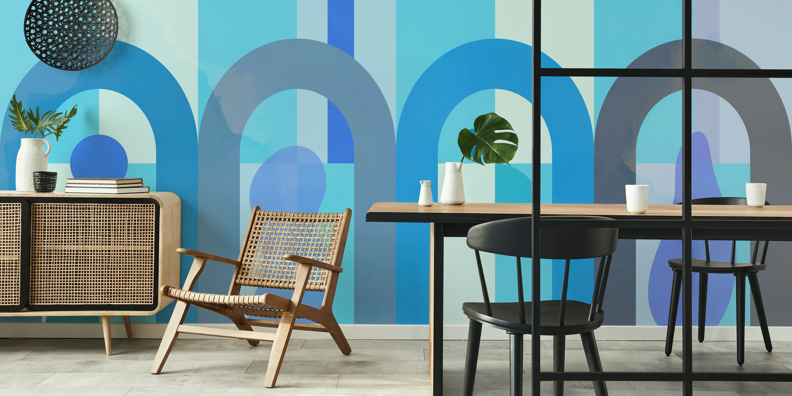 Modern Arch Elegance tapetdesign i ett rum