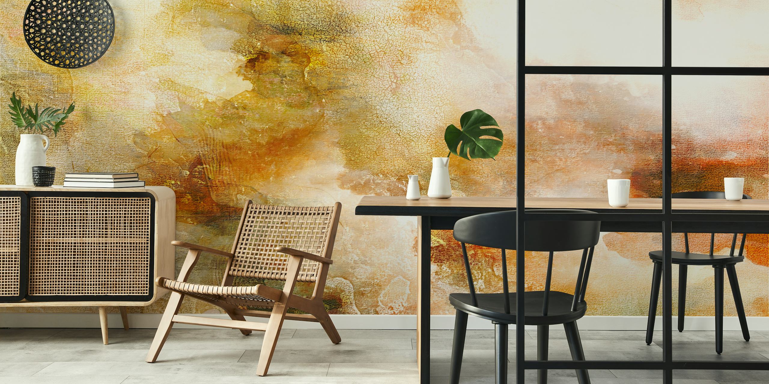 Amber Dreamscape wallpaper in a bright room
