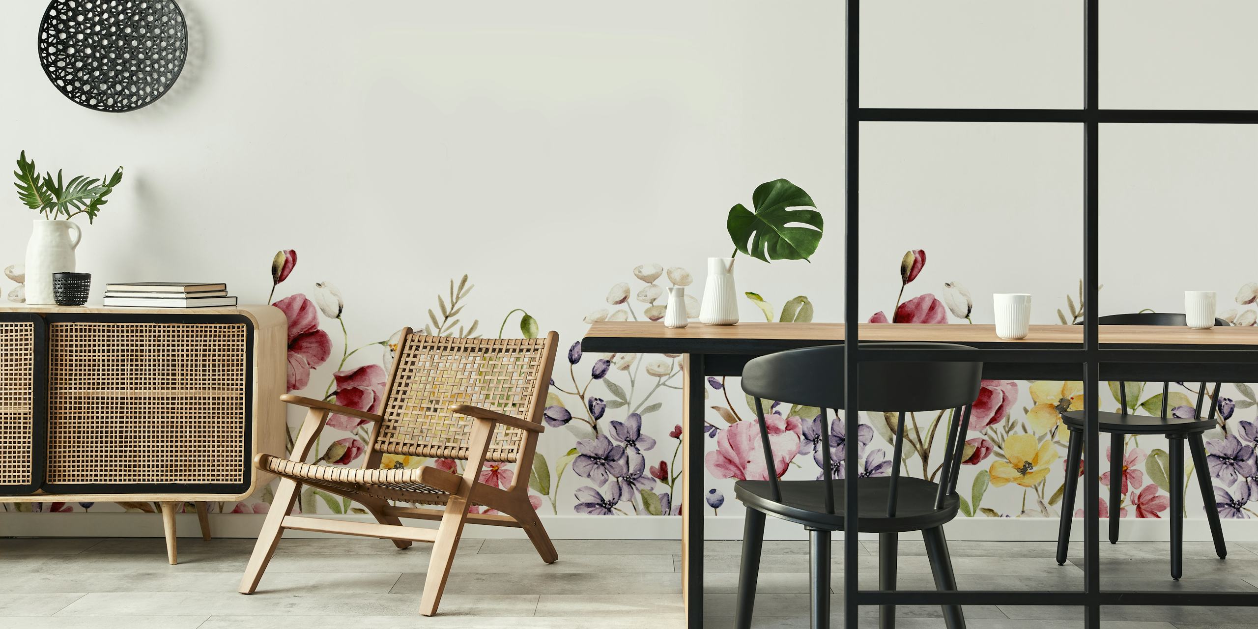 Charming Floral Display tapeta u postavci sobe