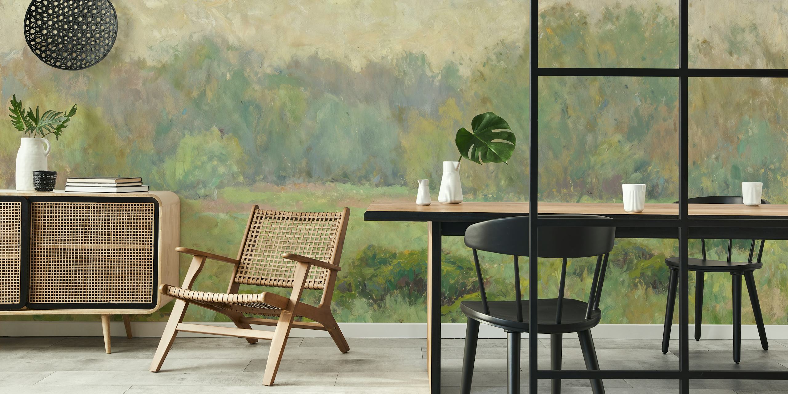 Tapeta Tranquil Forest Morning v pokoji