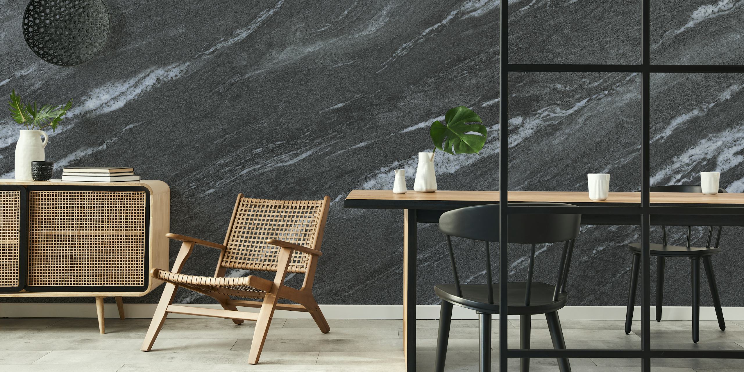 Carta da parati Marble tile design in una stanza