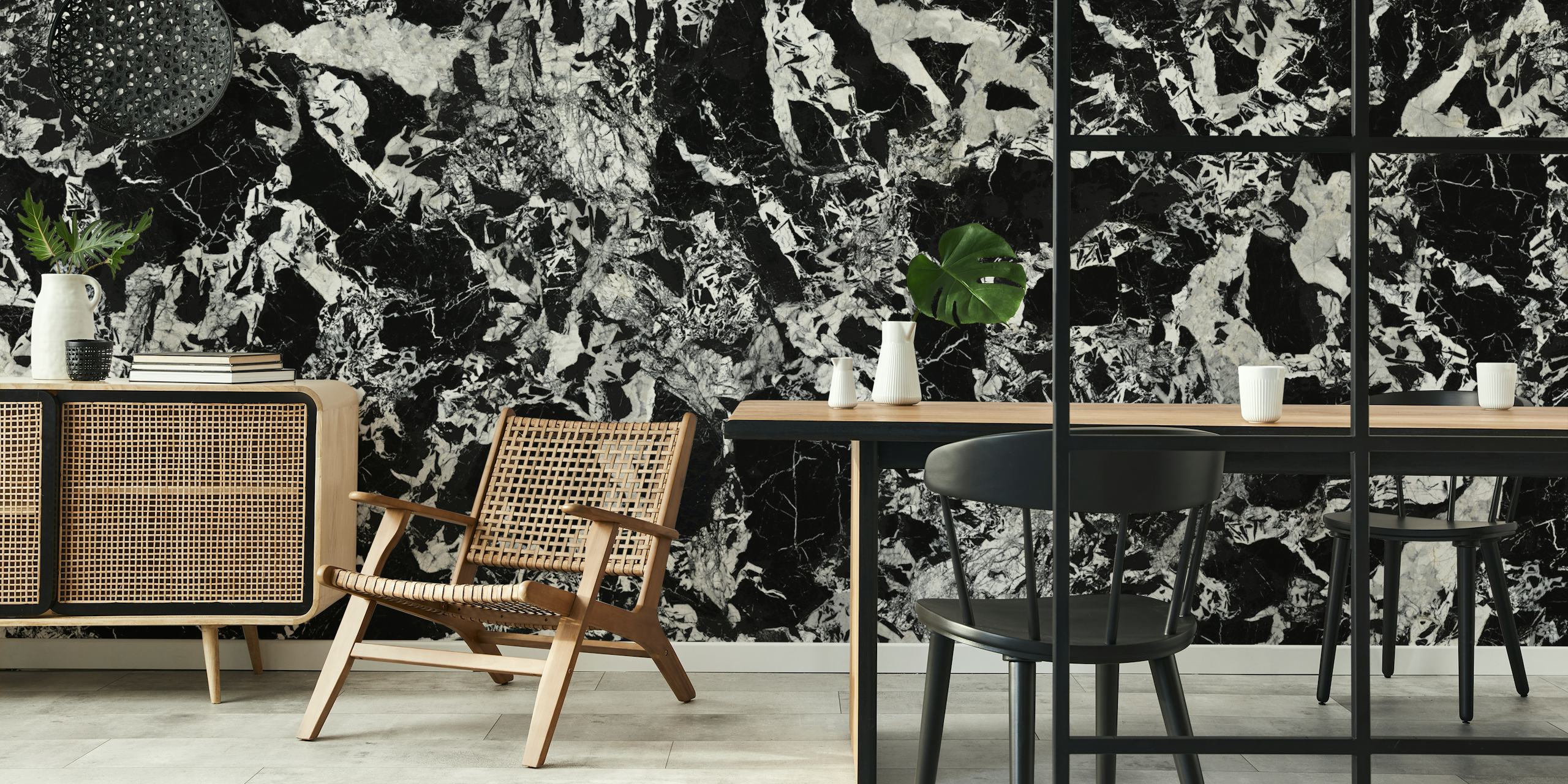 Nero Portoro Breccia Marble tapet i ett rum