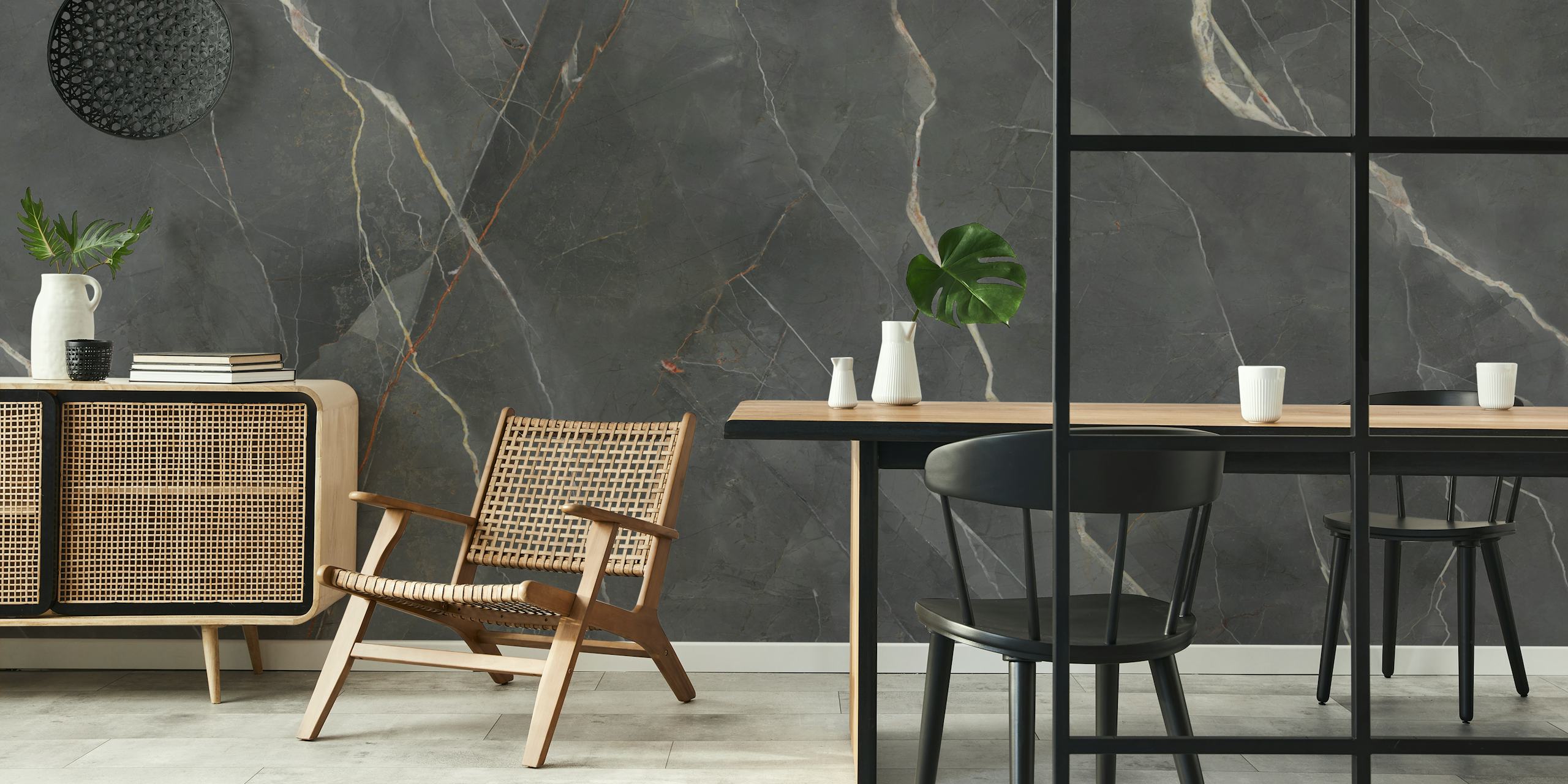 Tapeta Natural Vein Marble v pokoji