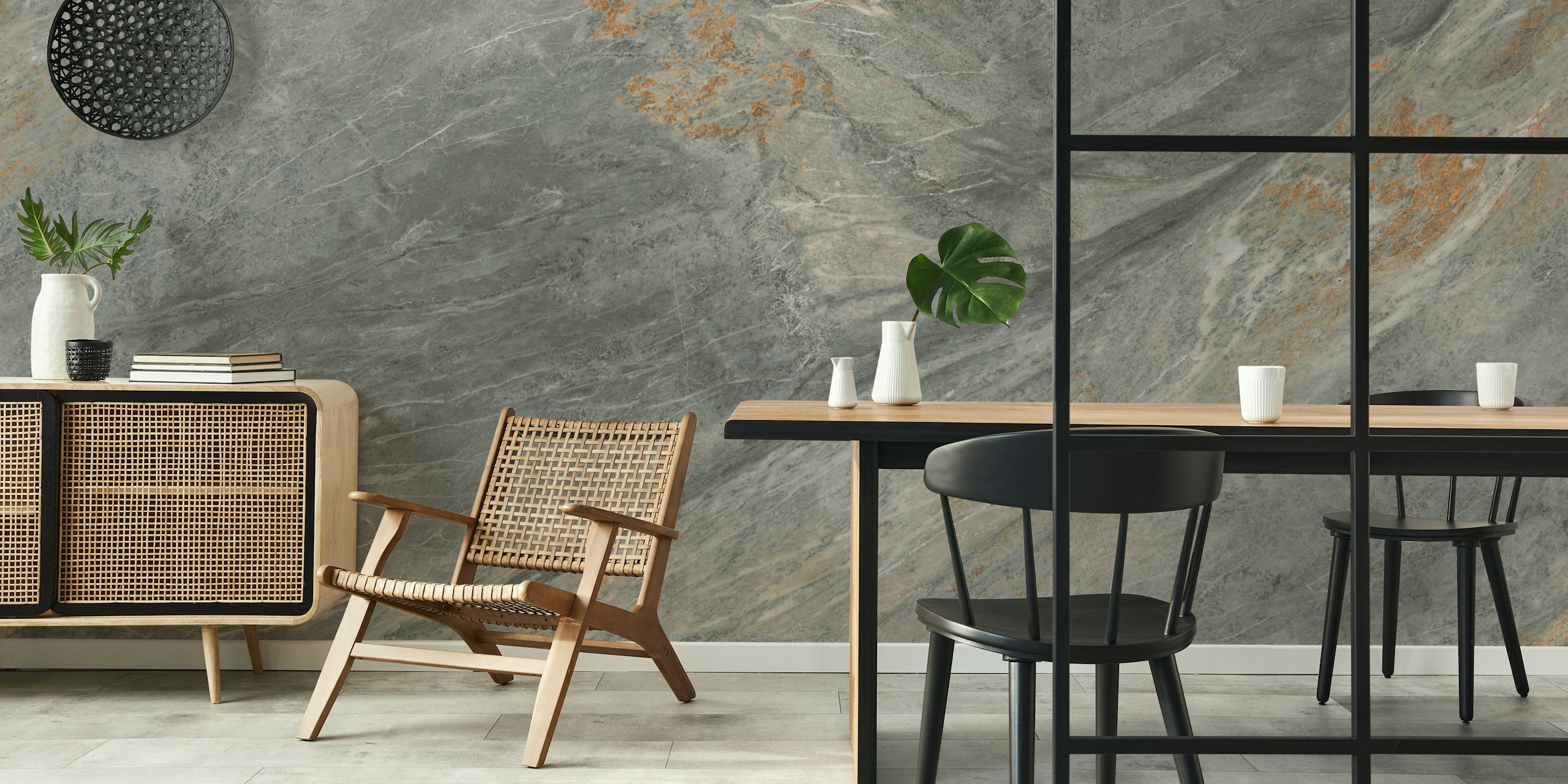 Fior di Bosco Marble behang in een kamer