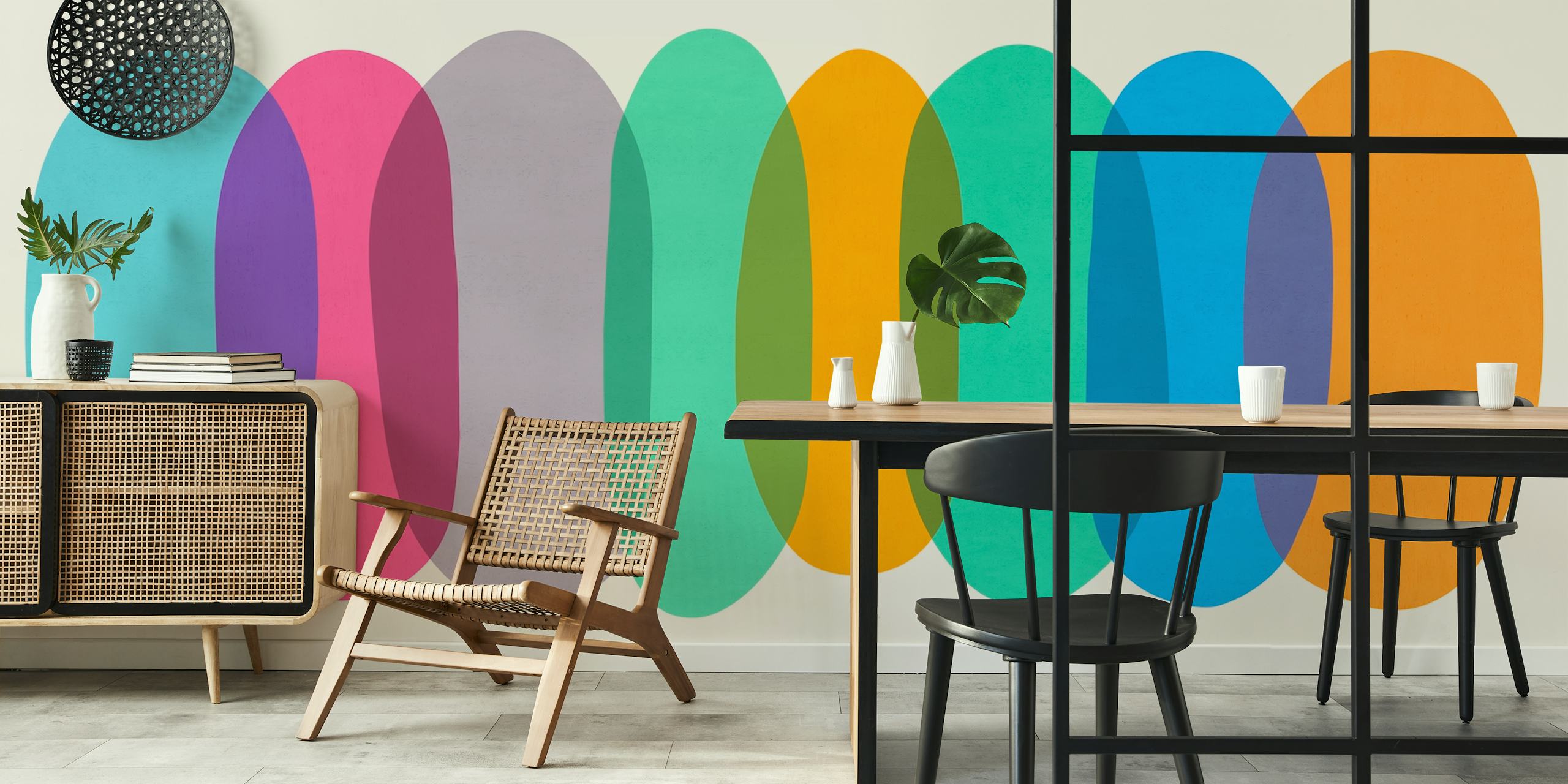 Design de papel de parede abstrato colorido