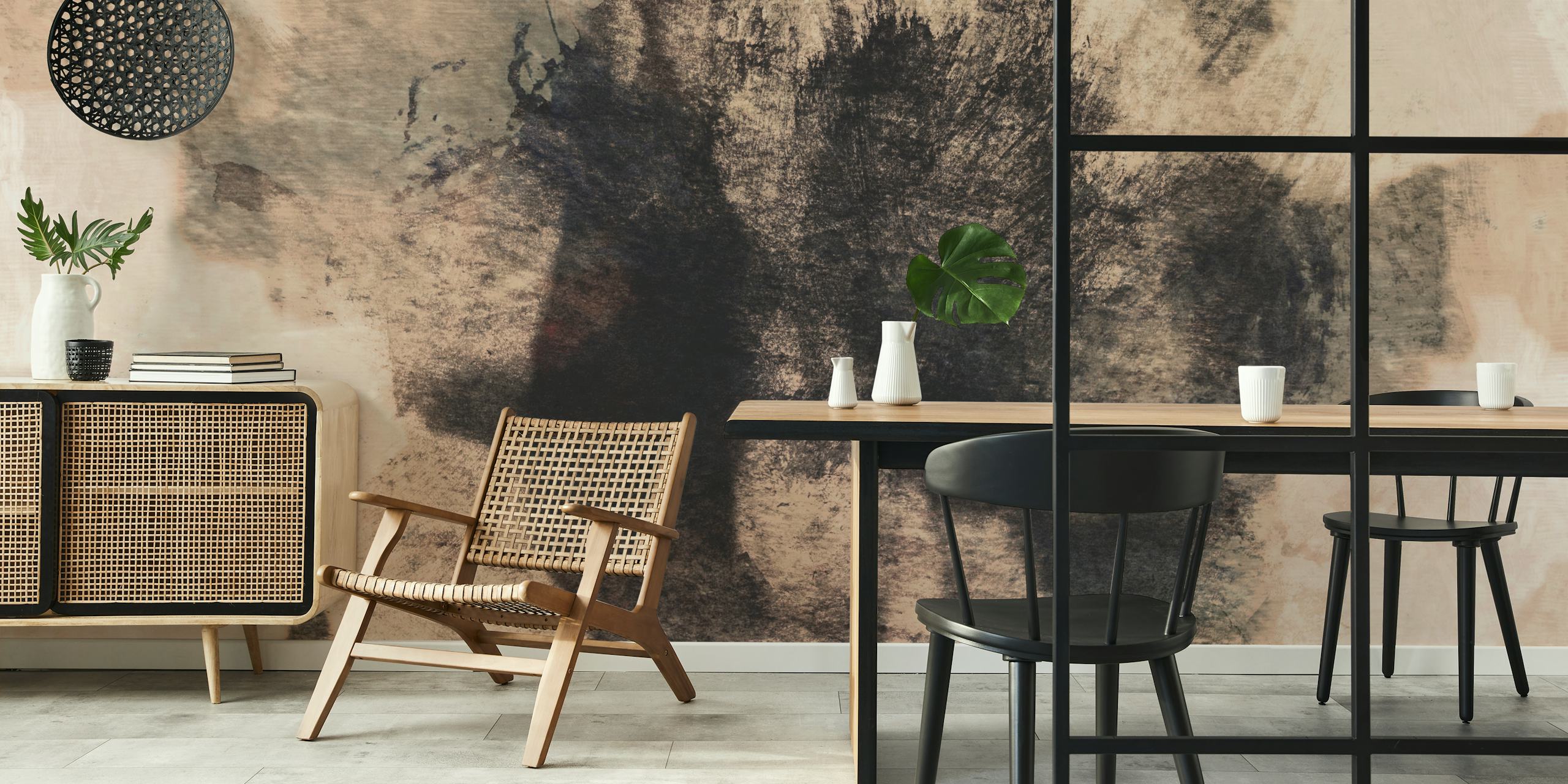 Ταπετσαρία Urban Neutrals σε διάταξη δωματίου