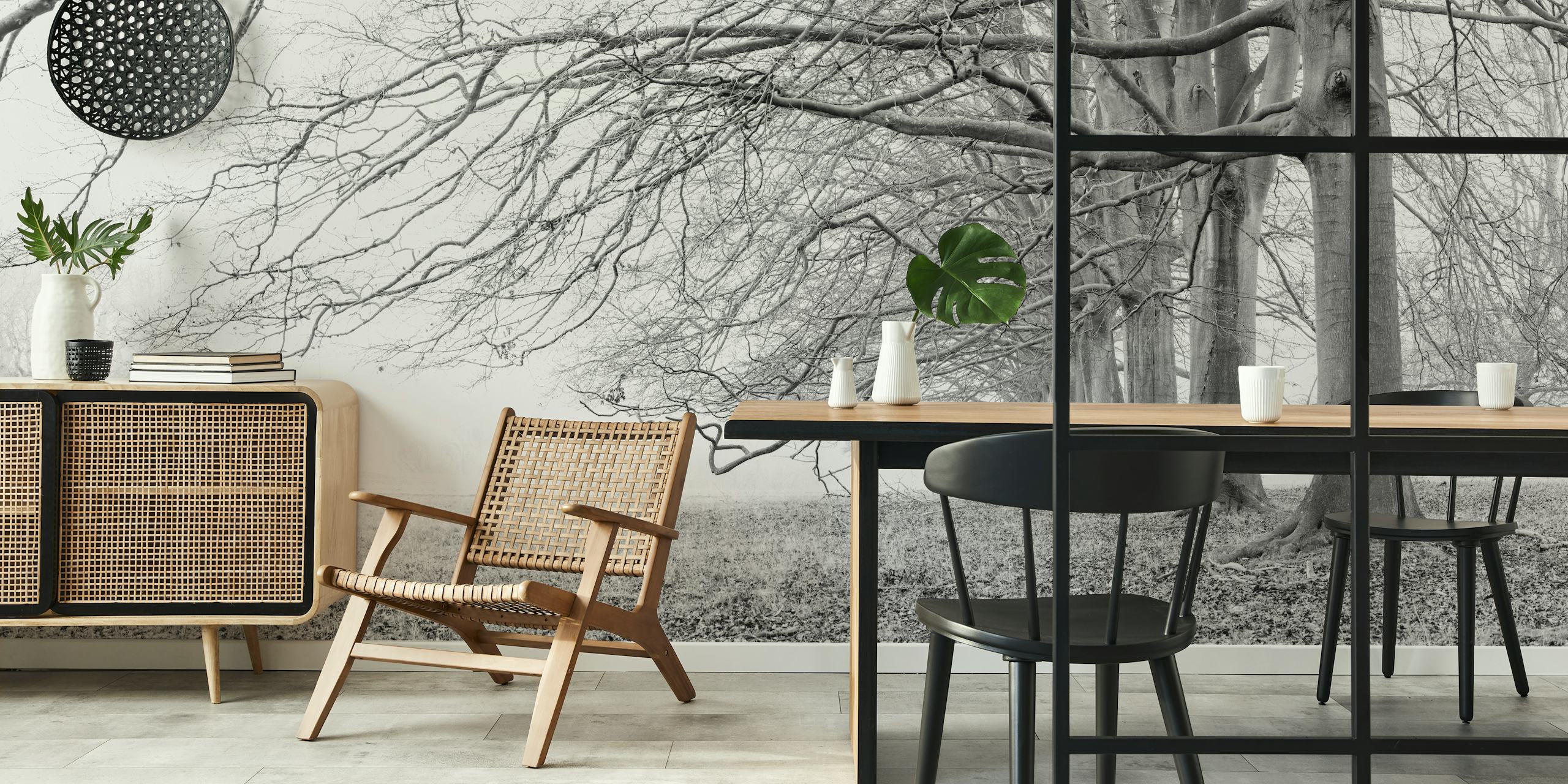 Papel pintado Nature's Avenues en un entorno de habitación