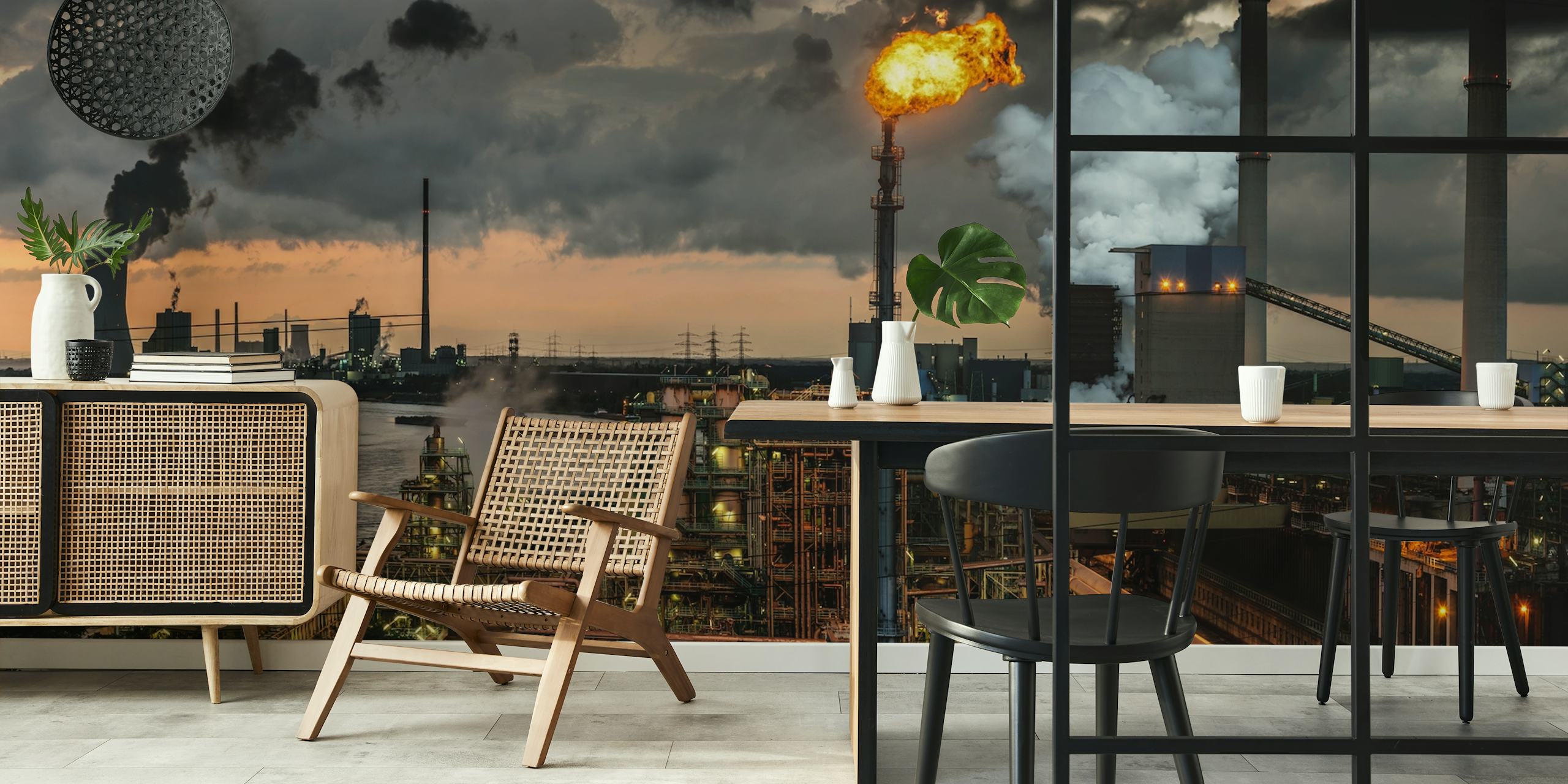 Βιομηχανικός σχεδιασμός ταπετσαρίας σε μοντέρνο περιβάλλον