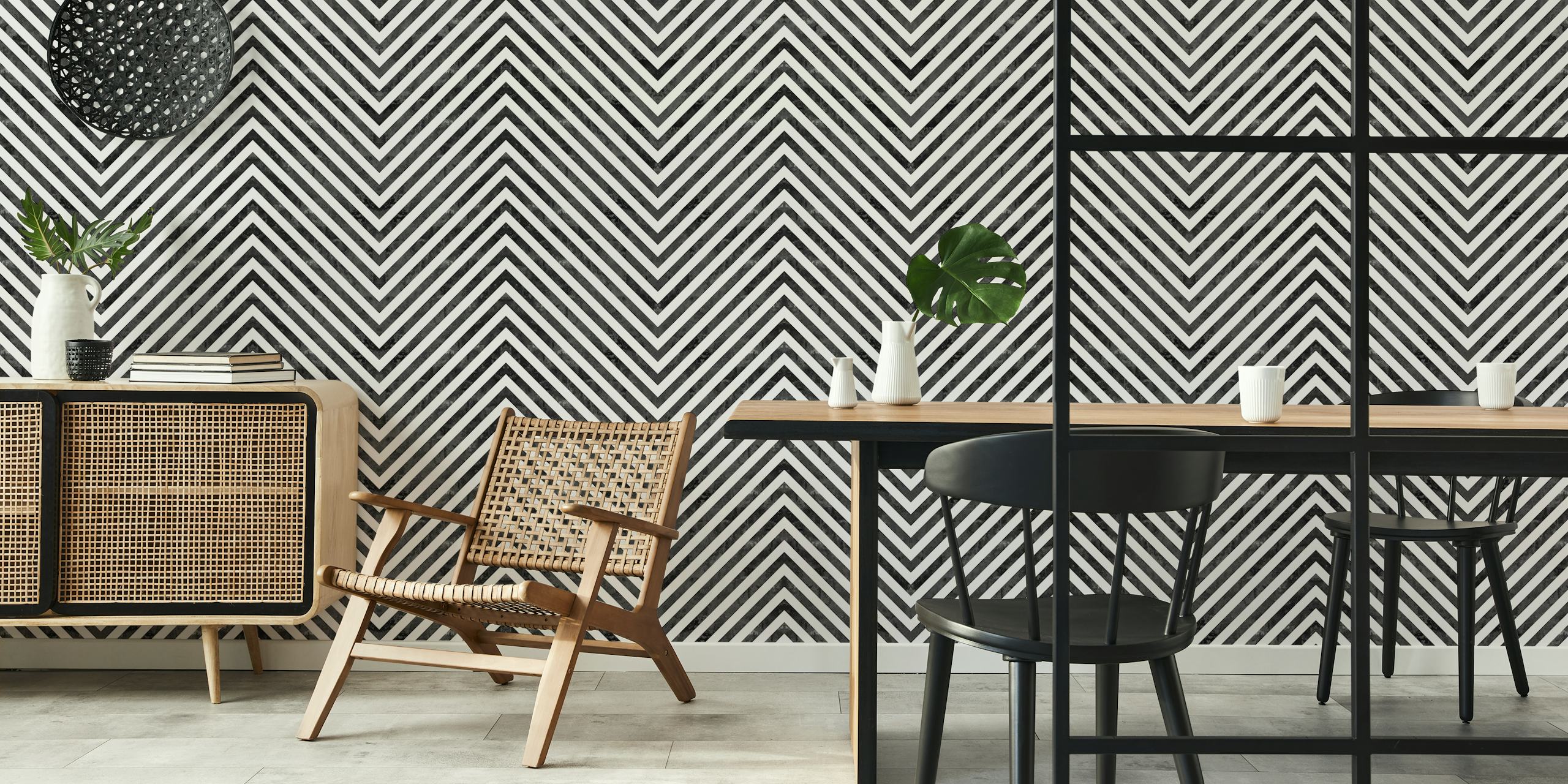 Oblique geometry 6 Tapetdesign in einem Raum