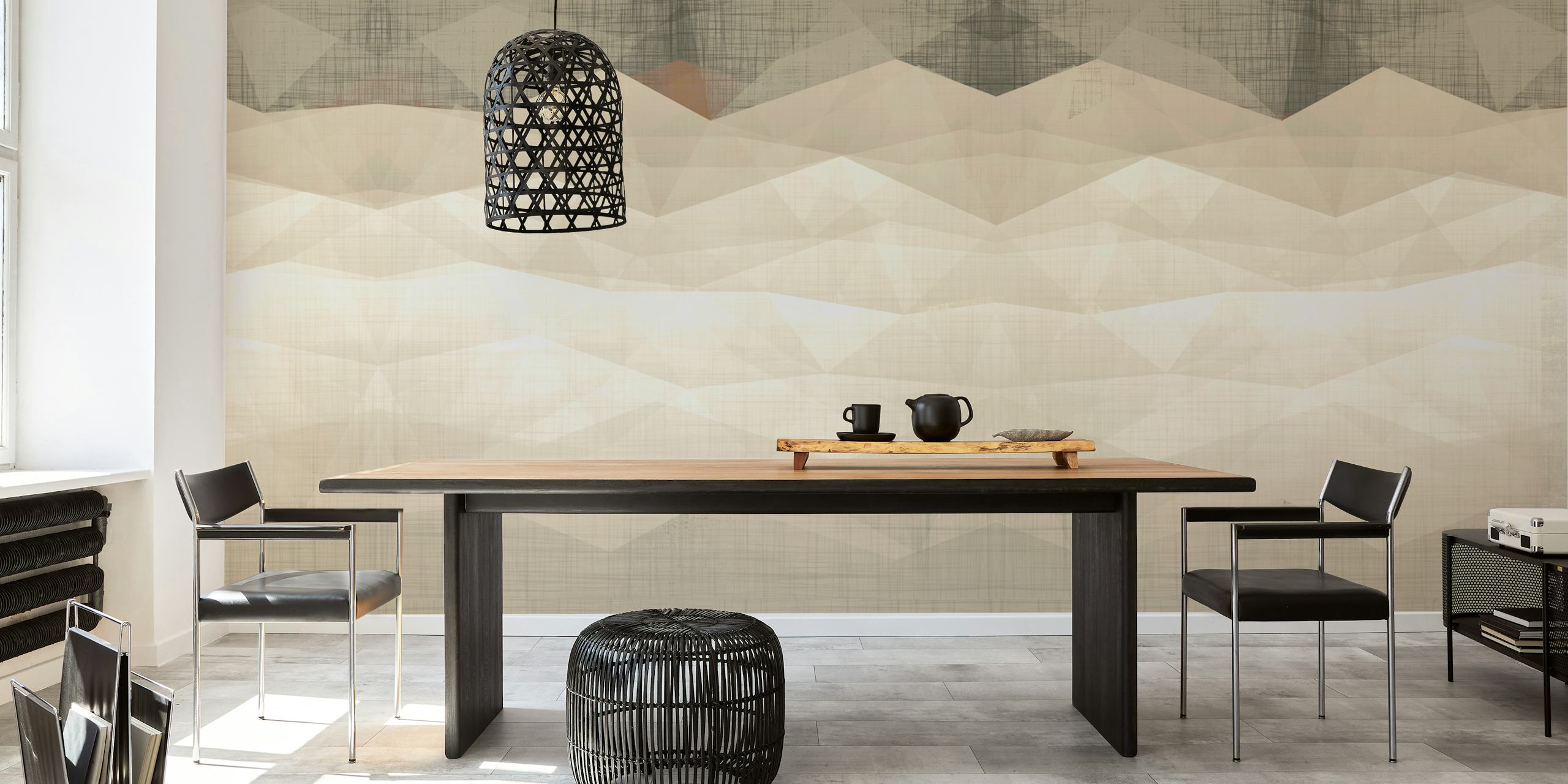 Beige Mountains tapeta w pokoju