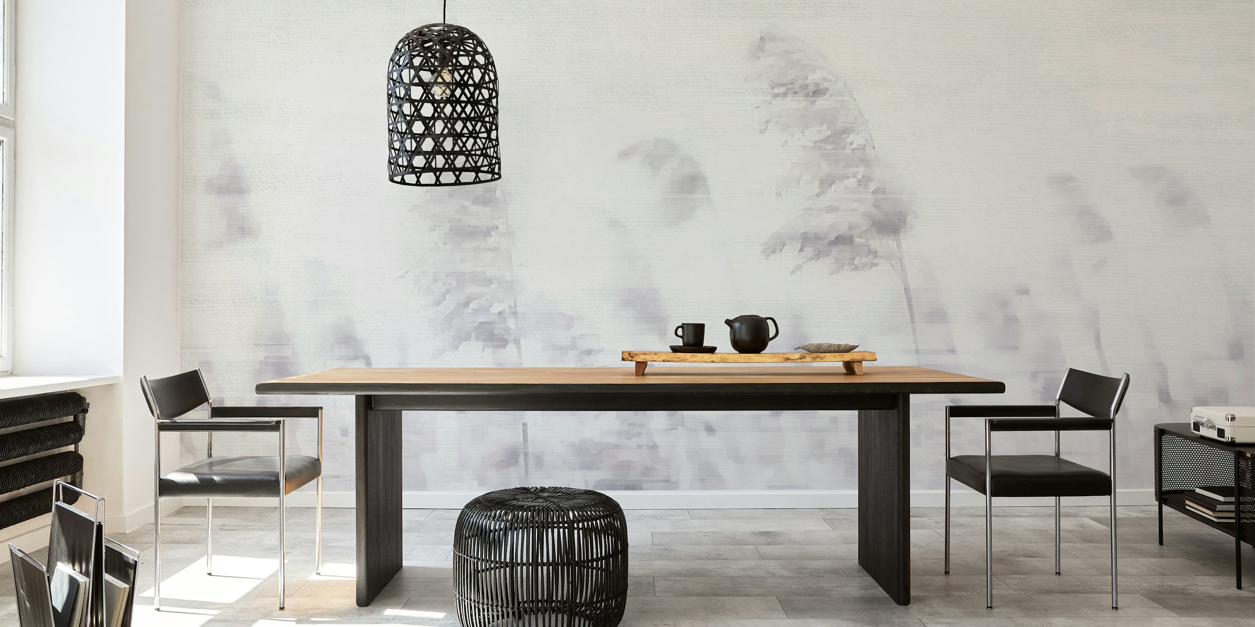 Misty Meadow Dreamscape wallpaper in a room