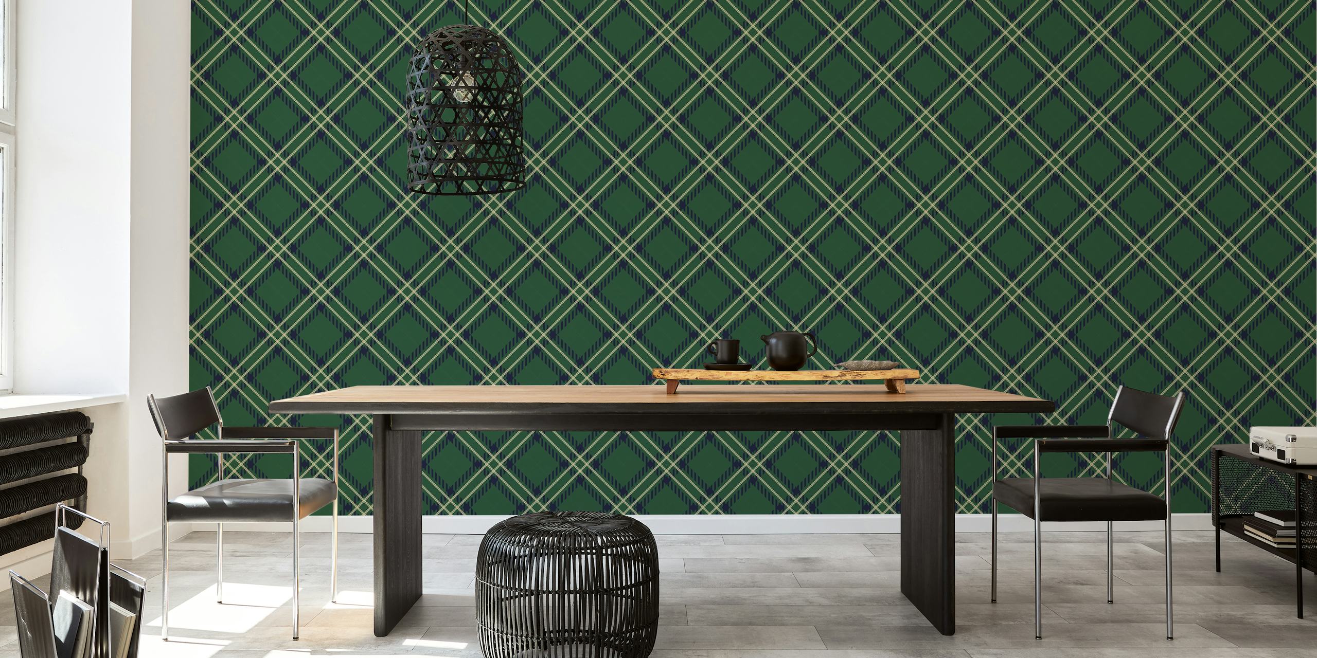 St Patrick Plaid Tapete in einem Raum angezeigt