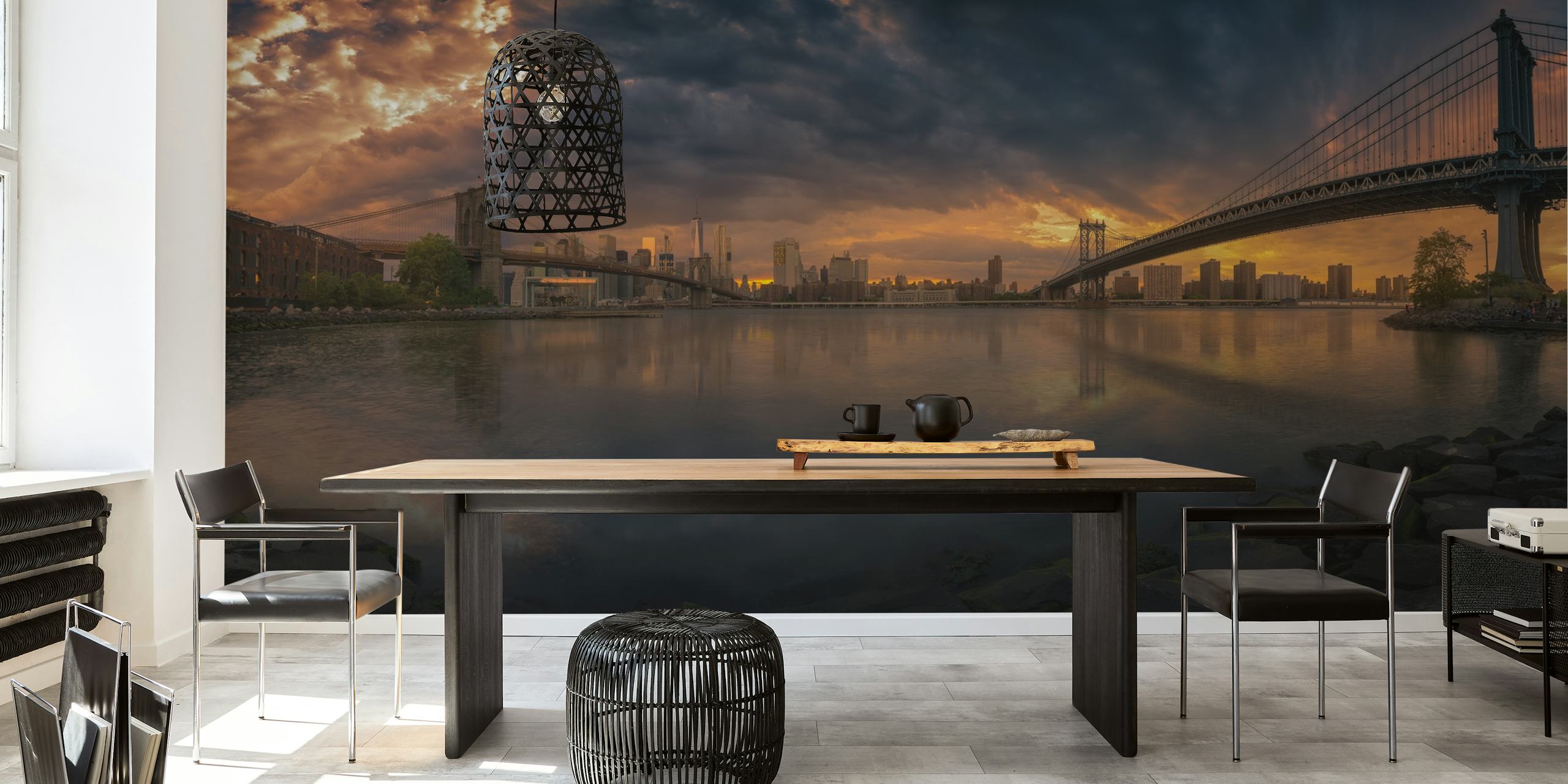 Between bridges tapeta w stylowym pokoju