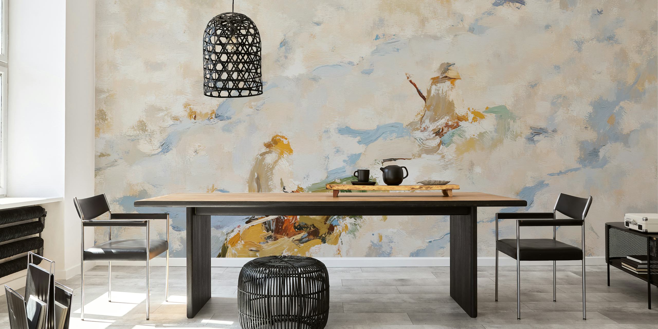 Tapet med design af Serene River Journey
