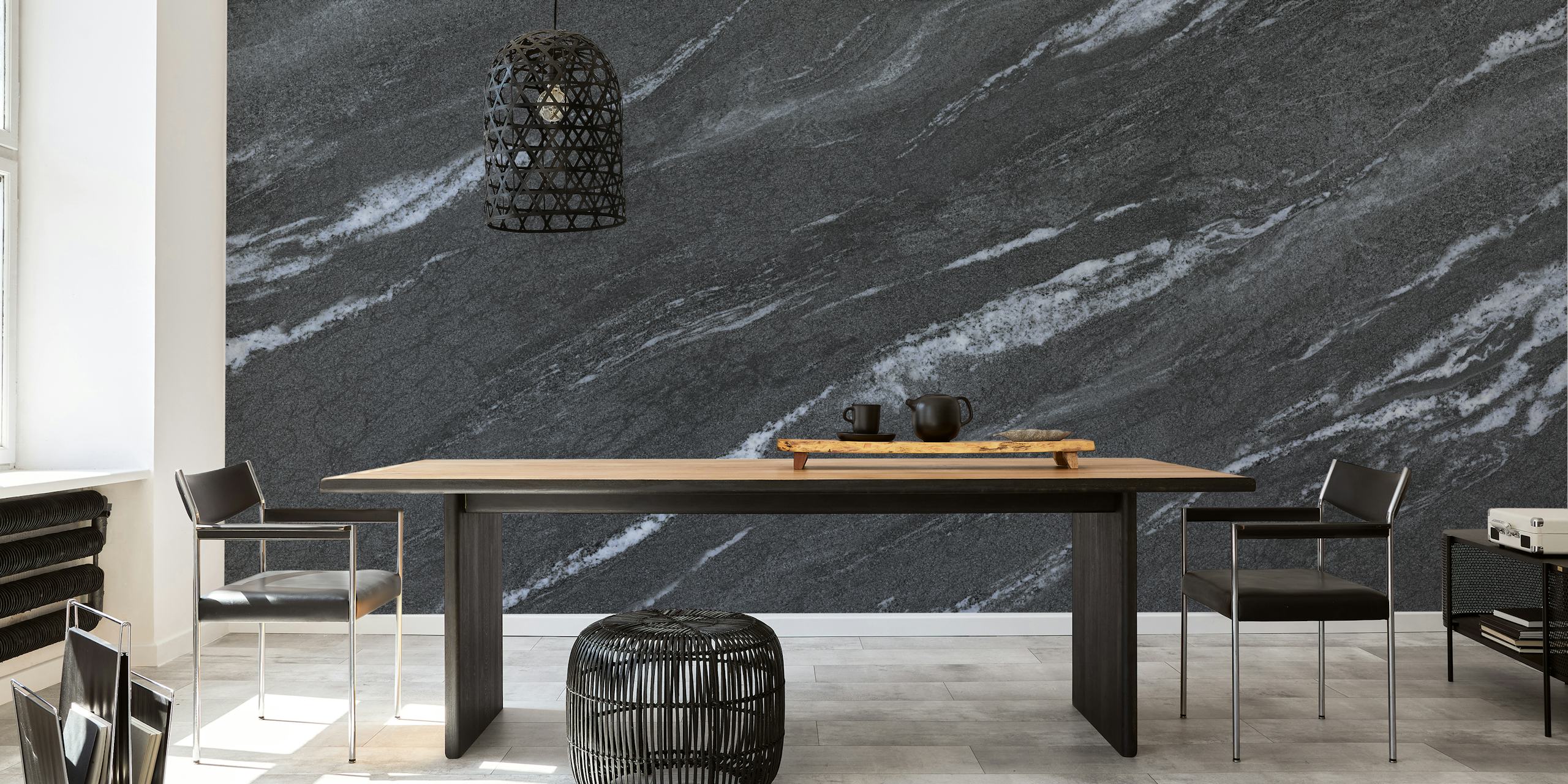 Carta da parati Marble tile design in una stanza