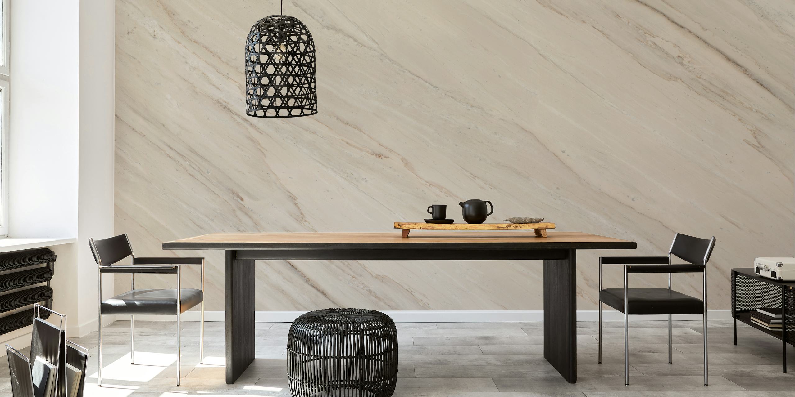 Classical Marble Look Tapete in einem Raum
