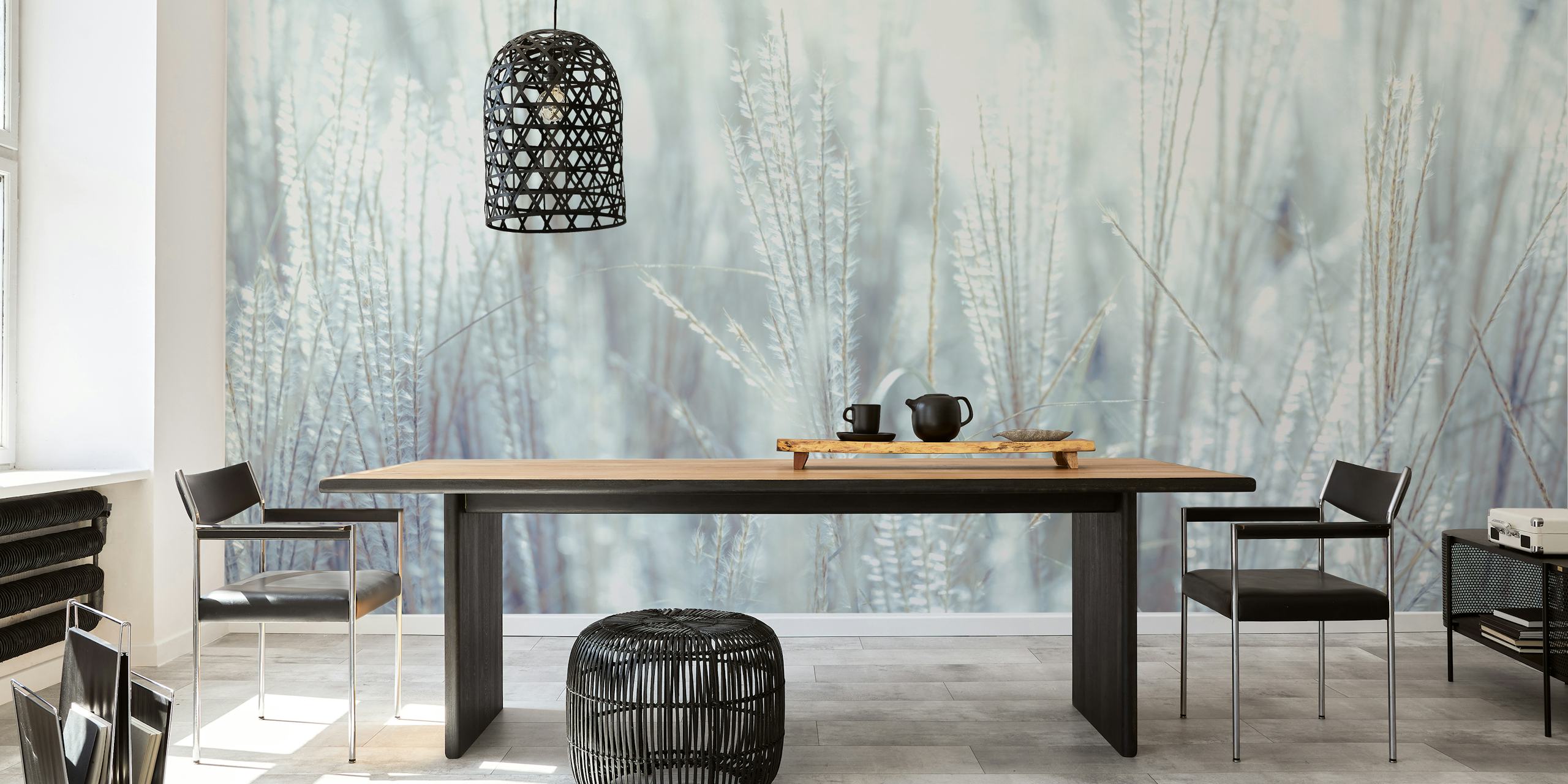 Papel pintado Japanese Silver Grass en una habitación