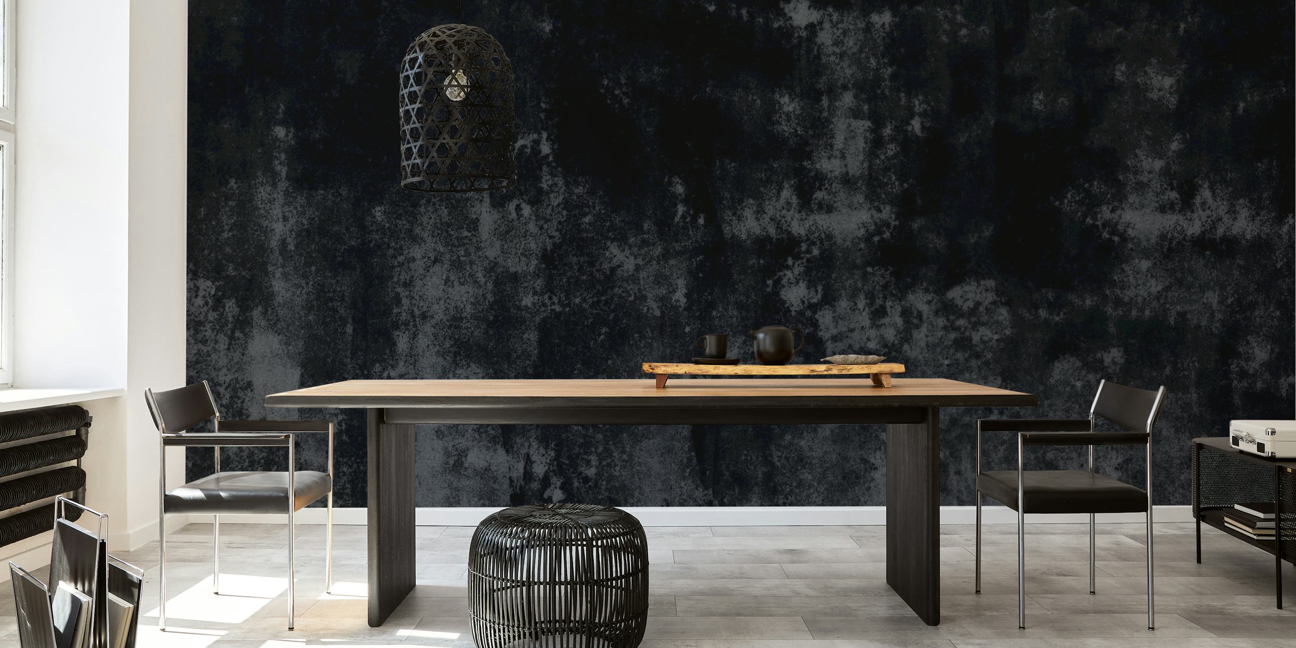 Texture Black Grey wallpaper in a room