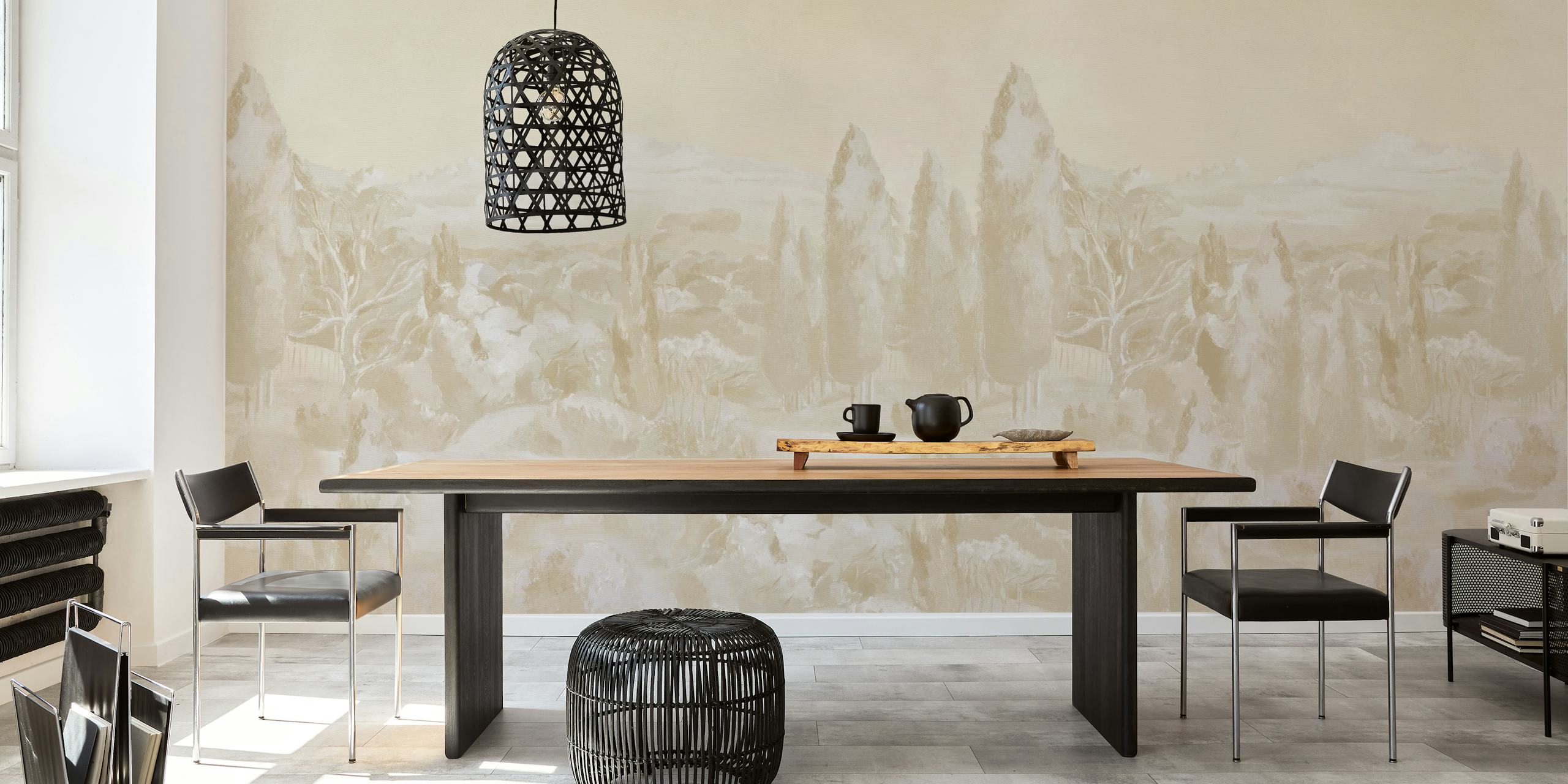 Neutral Shades Ivory ταπετσαρία σε ένα δωμάτιο