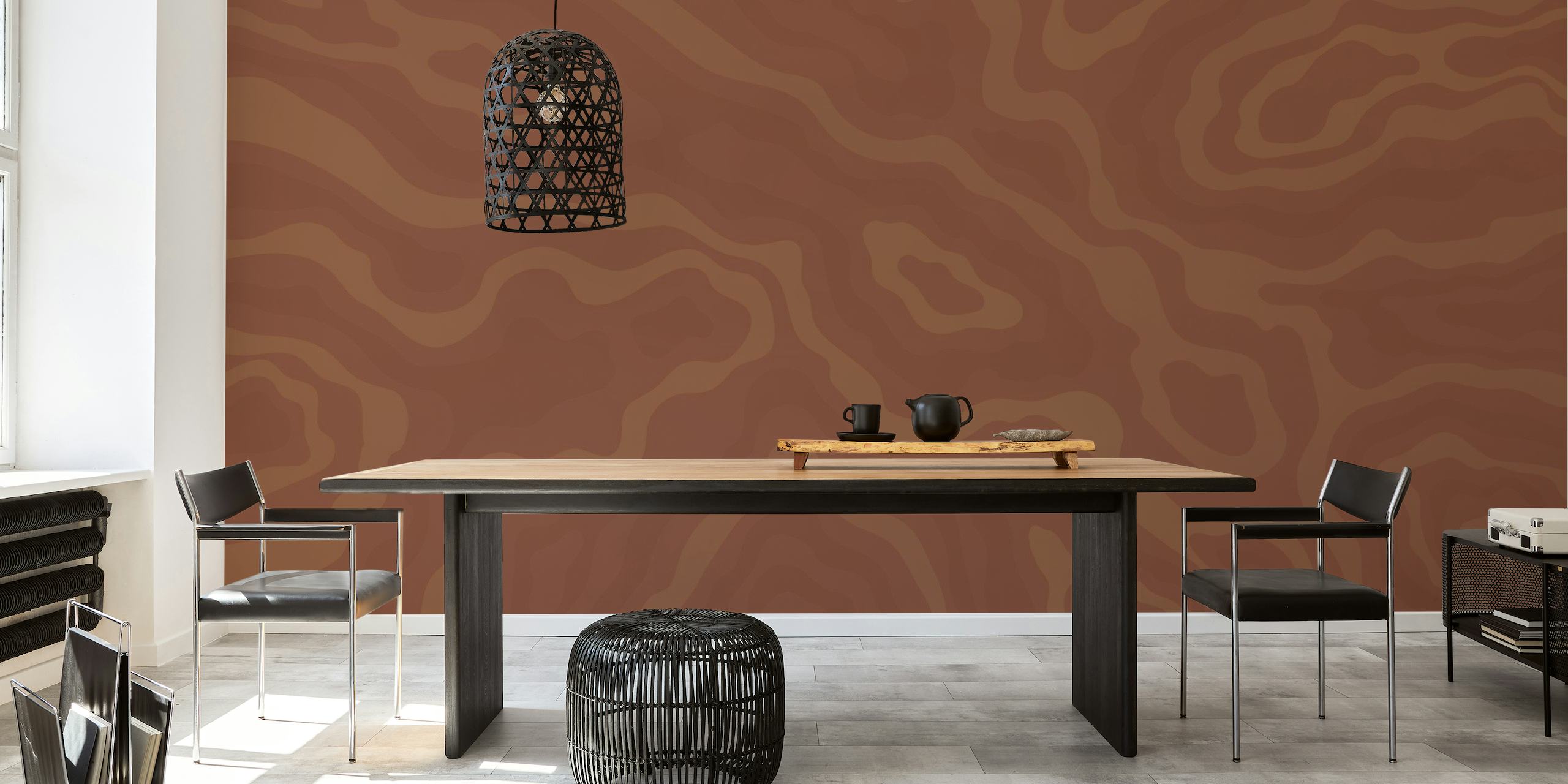 Abstract Maps Brown tapeta