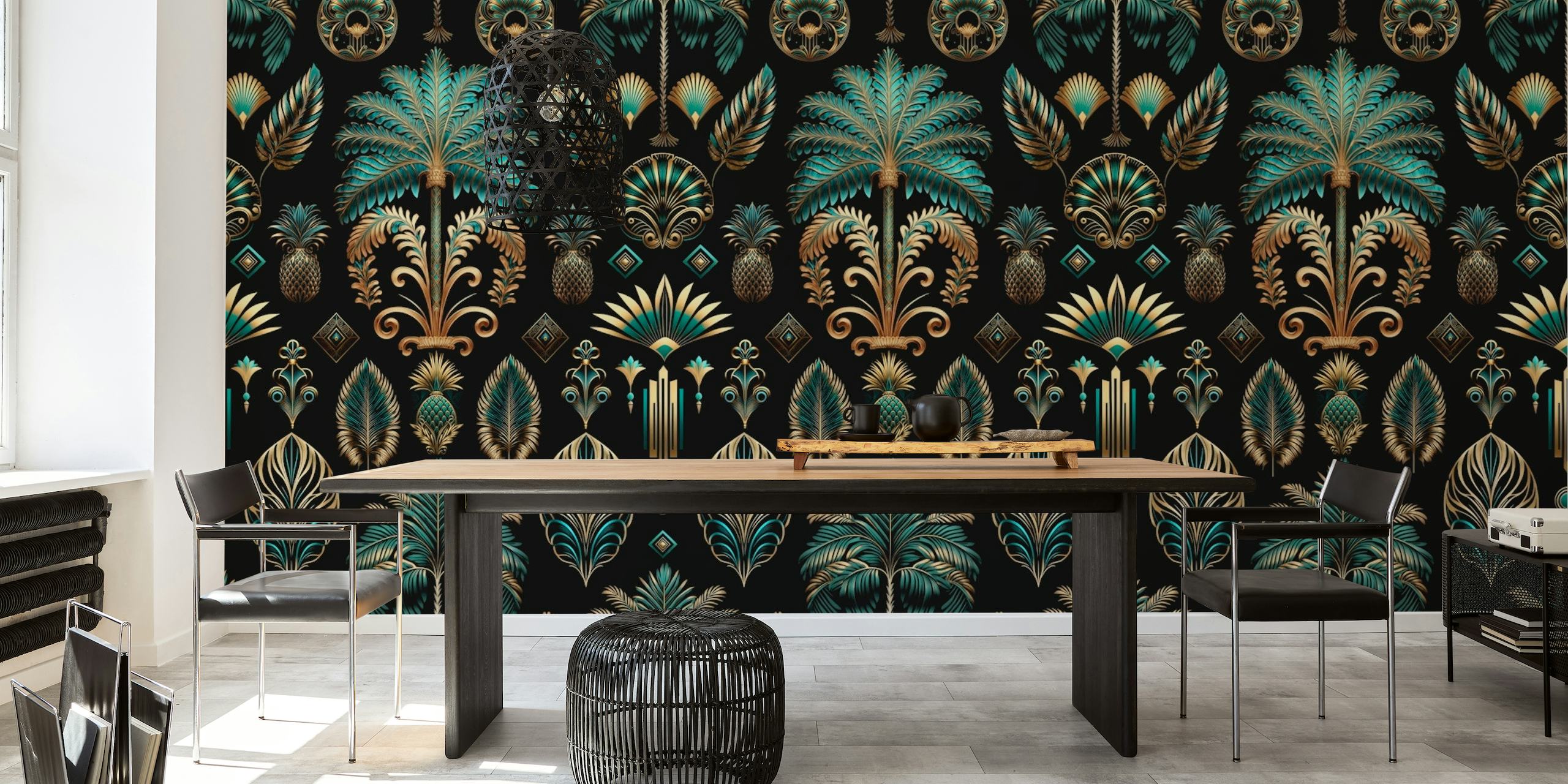 Exquisite Art Deco Palm Trees wallpaper