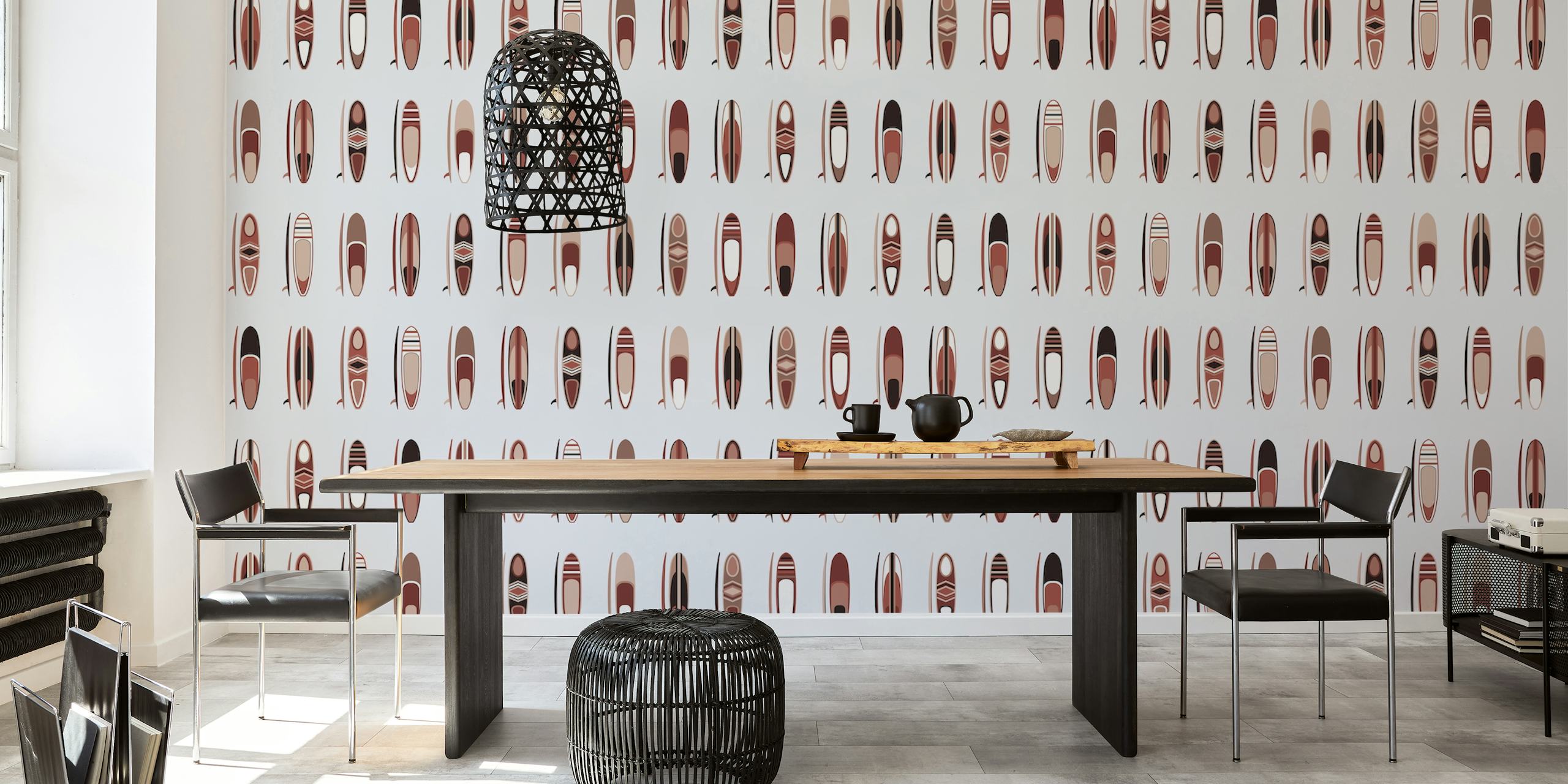 Summer Surf Sand wallpaper design in a room