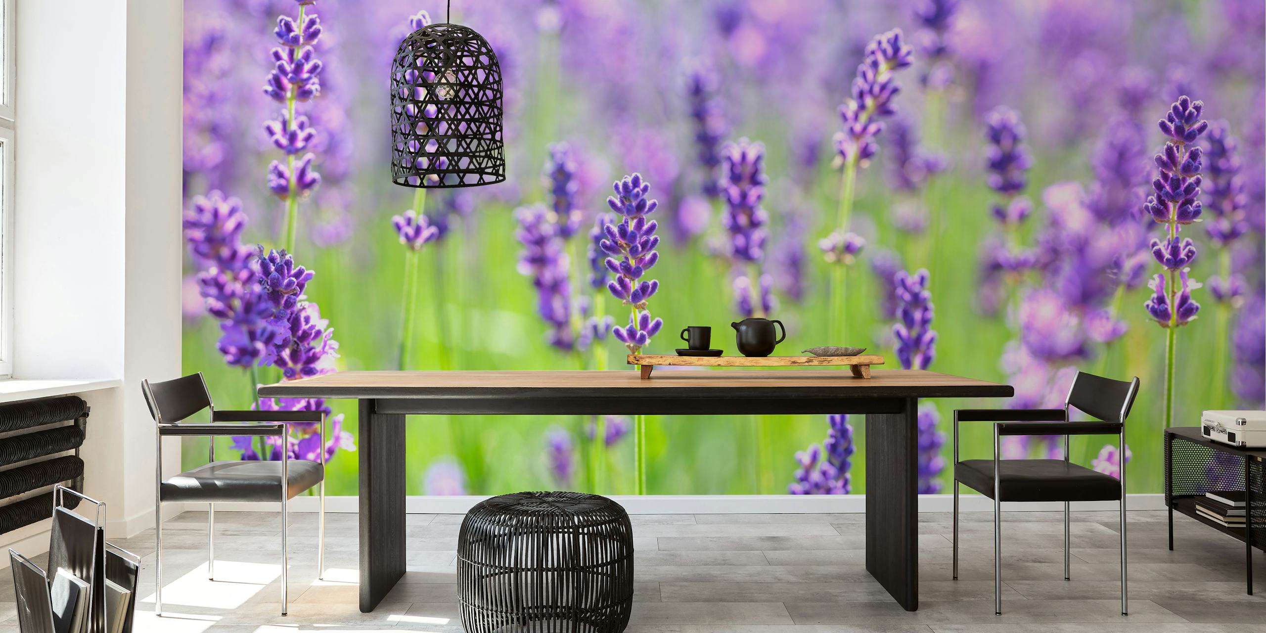 Lavender Dreams wallpaper in a room