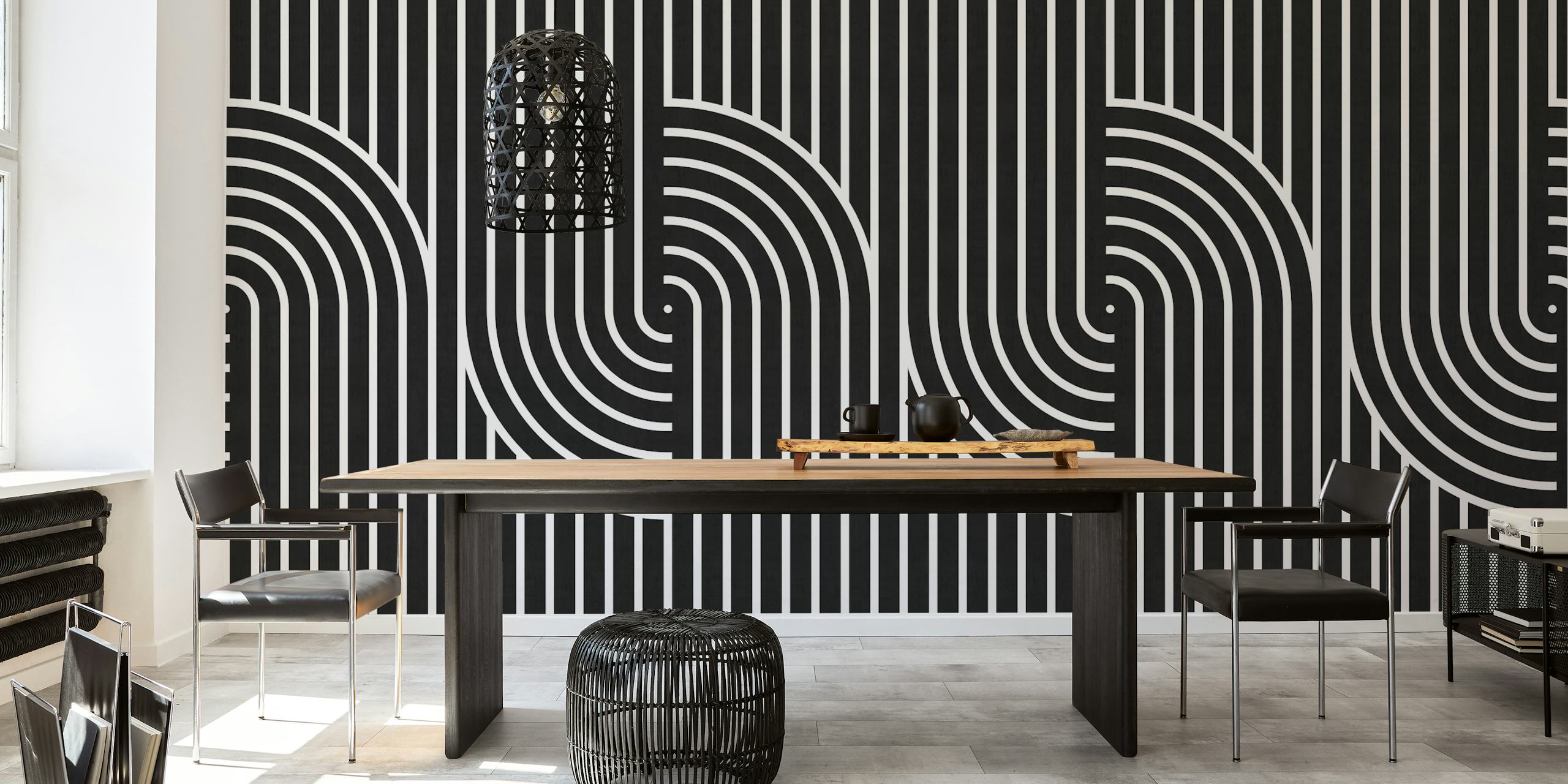 Ταπετσαρία με σχέδιο Lines and circles