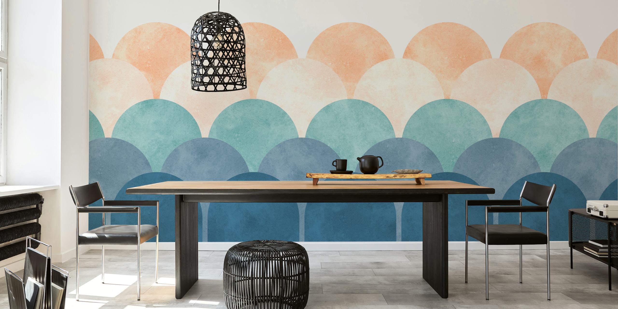 Papel de parede Lines and circles em um ambiente de sala