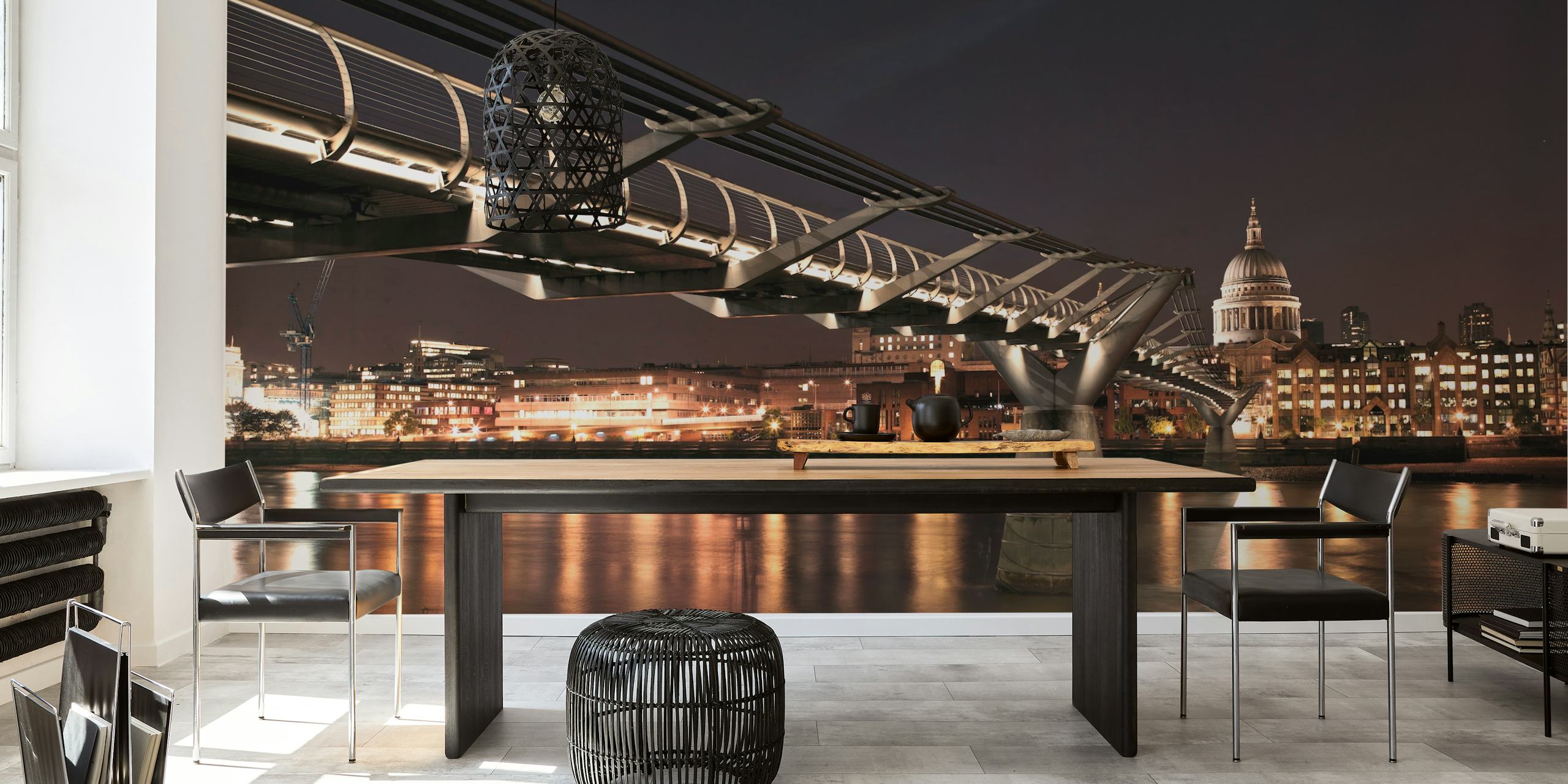 Cityscape Vista wallpaper in a room