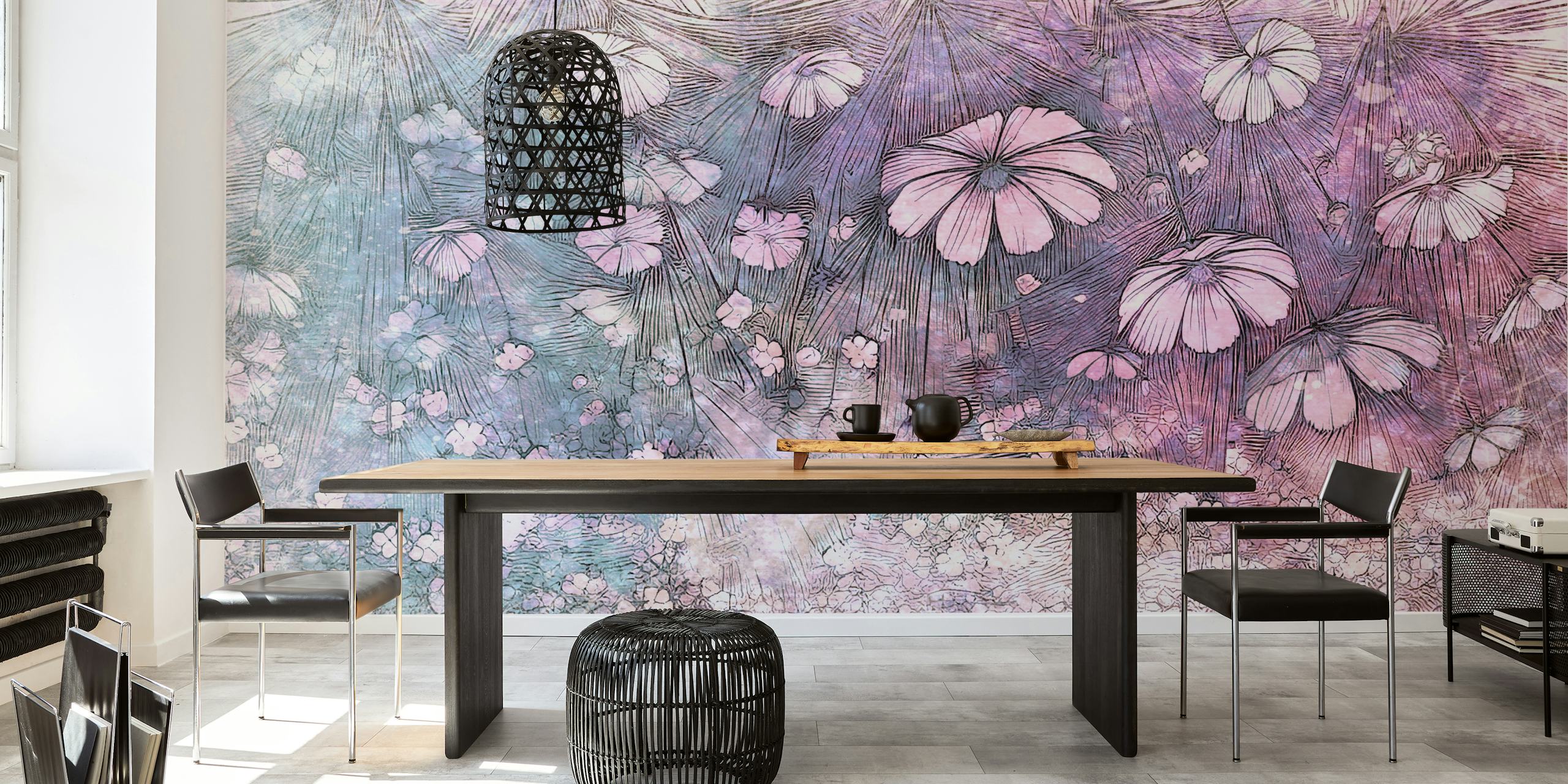 Tapeta Enchanted Floral Dreams w pokoju