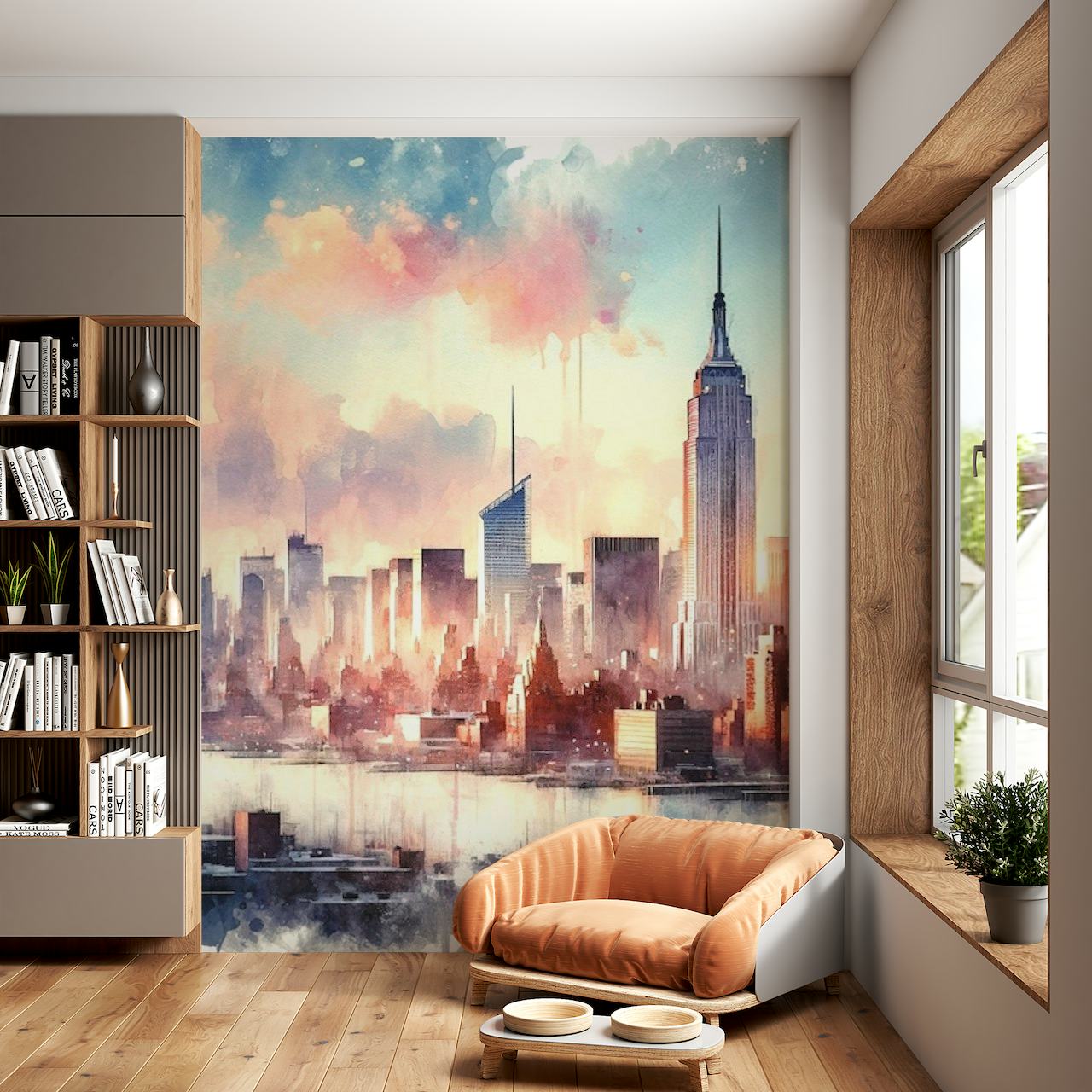 Sunset Hues over NYC papel de parede