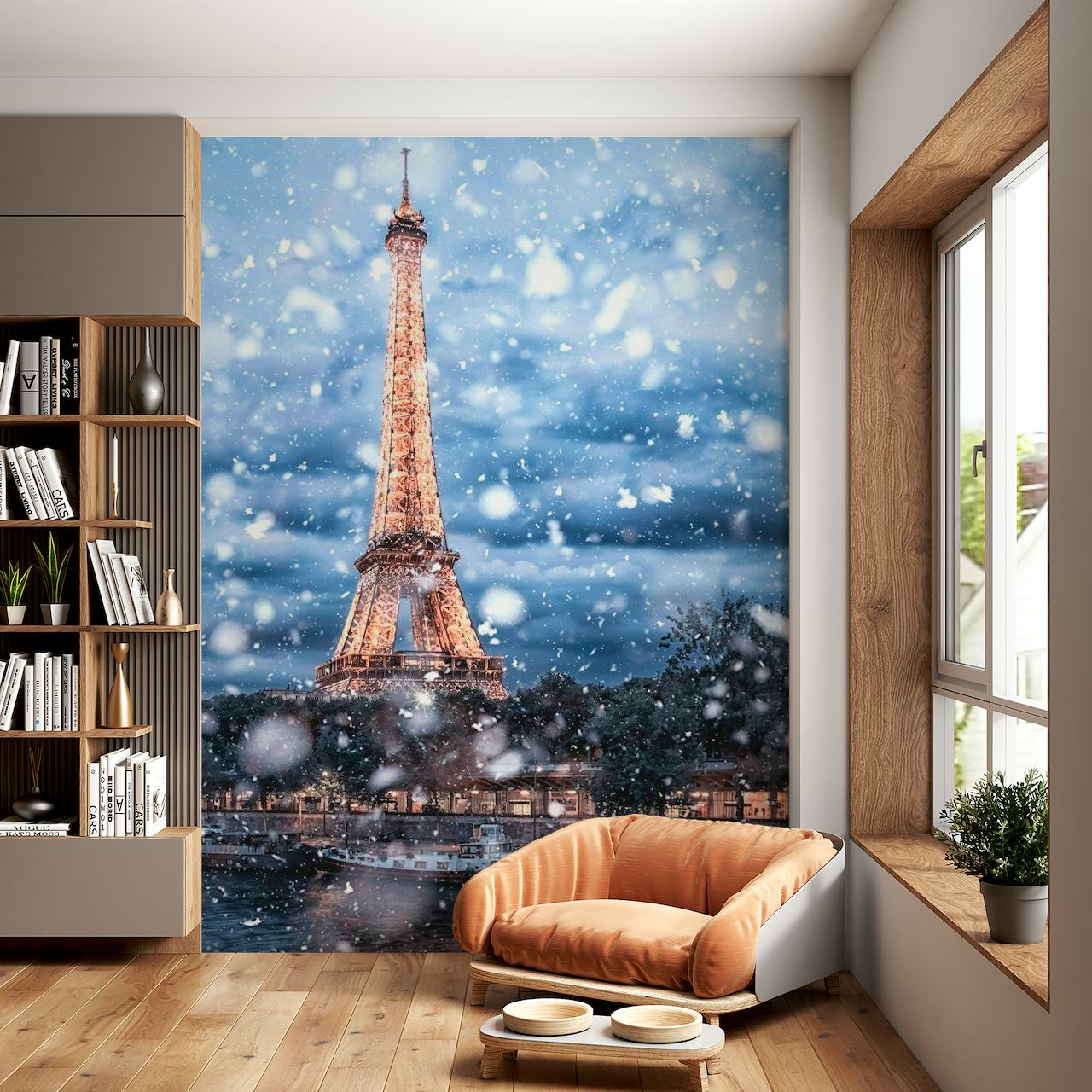 Snowing In Paris wallpaper