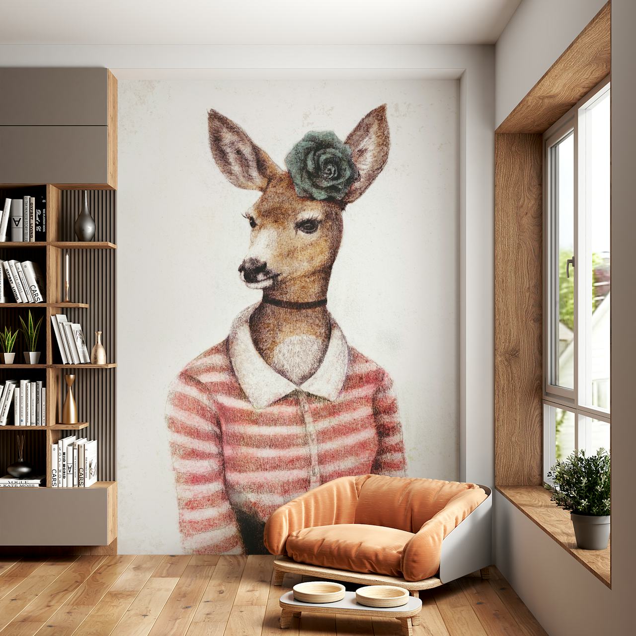 Wild Thing Tapetdesign in einem Raum