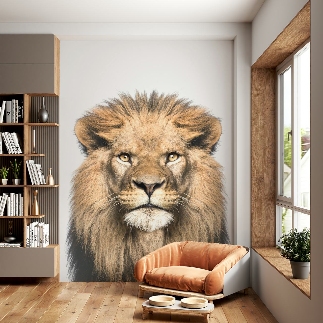 Majestic lion wallpaper v pokoji