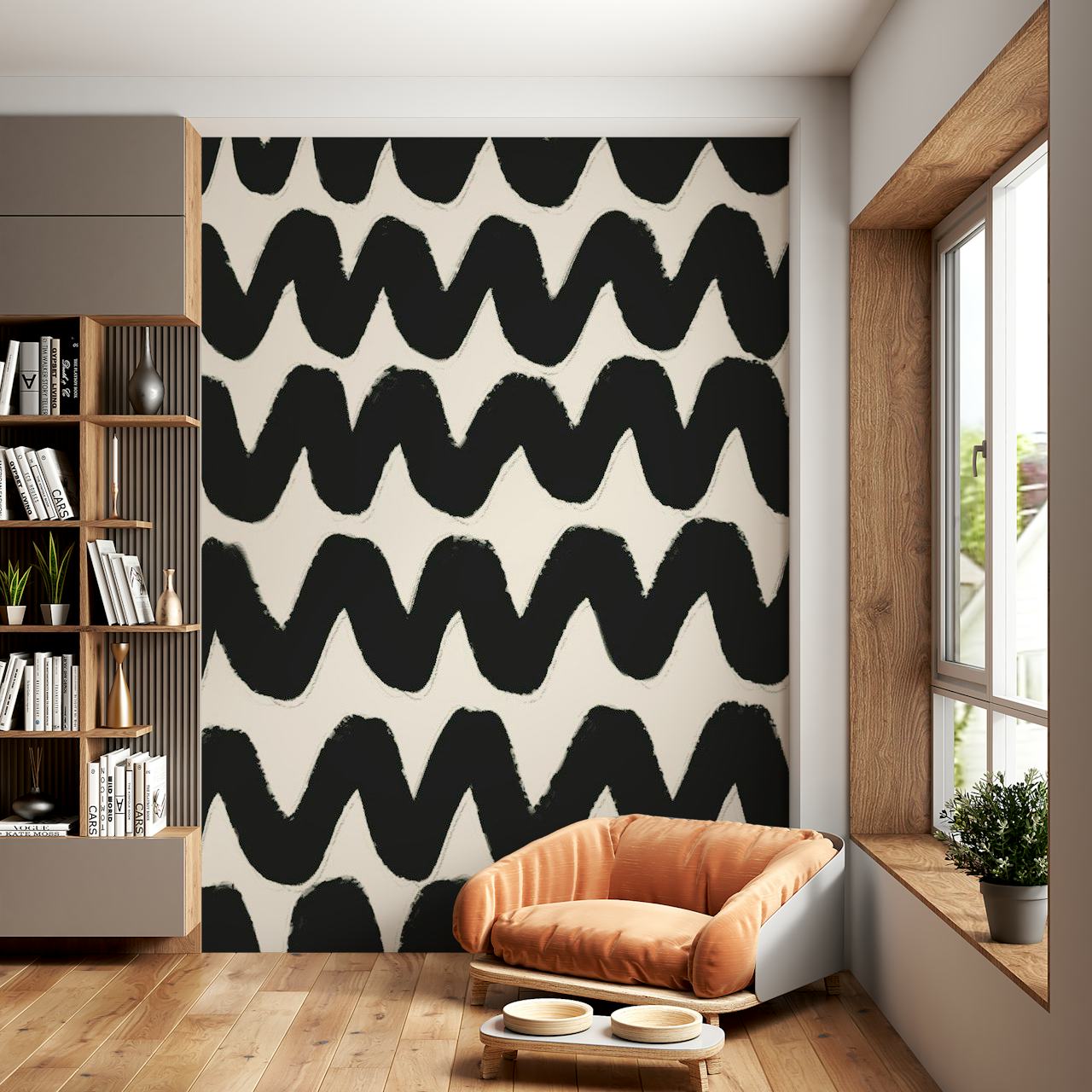 Thick Waves Pattern Wallpaper - Shop Now on Happywall